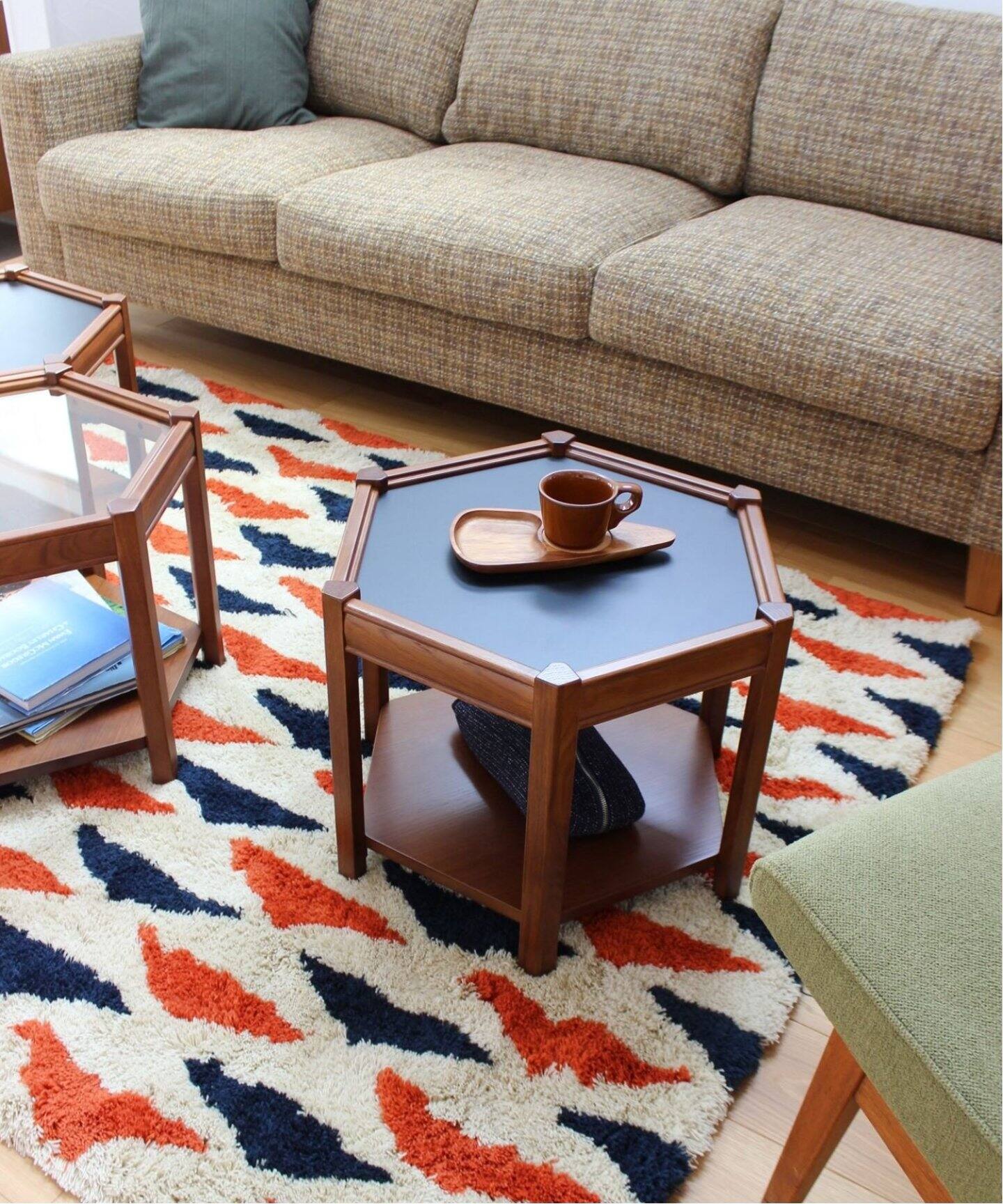 中型商品》BROOKS HEXAGON TABLE ブラック ブルックスヘキサゴン  