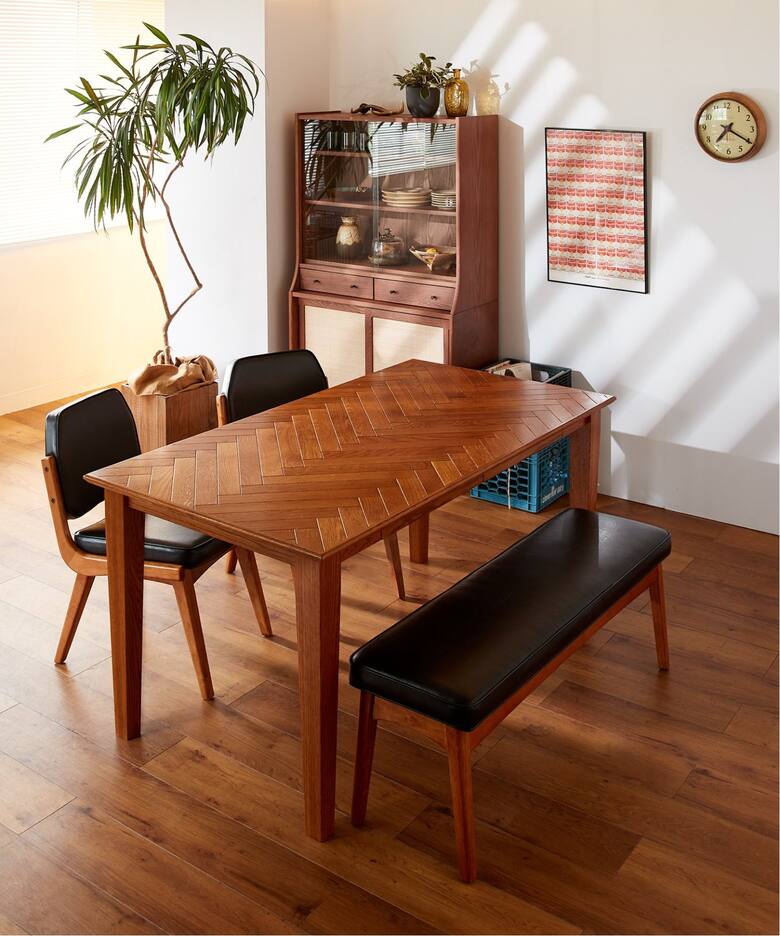 大型商品》WARNER DINING TABLE-herringbone ワーナーダイニング 