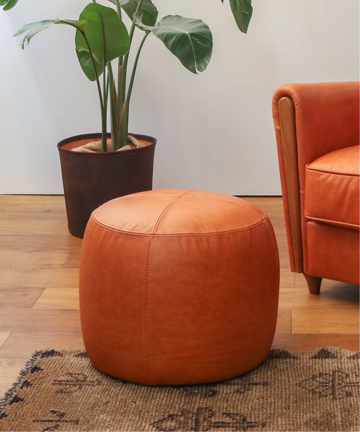 中型商品》OAKS LEATHER STOOL(smooth) オークスレザー スツール_2nd 