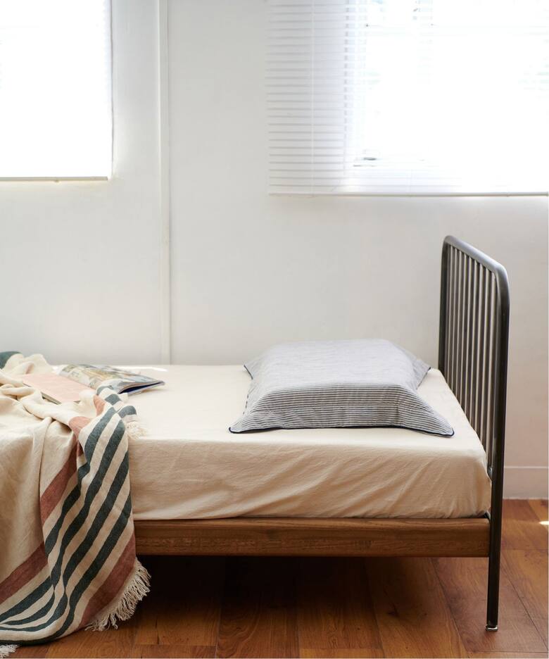 大型商品》SENS BED LIGHT BROWN SD サンクベッド セミダブル（ベッド 