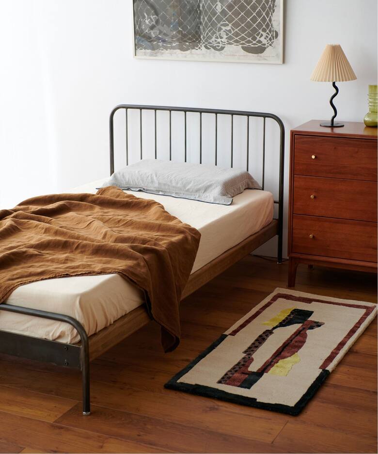 大型商品》SENS BED LIGHT BROWN SD サンクベッド セミダブル（ベッド  