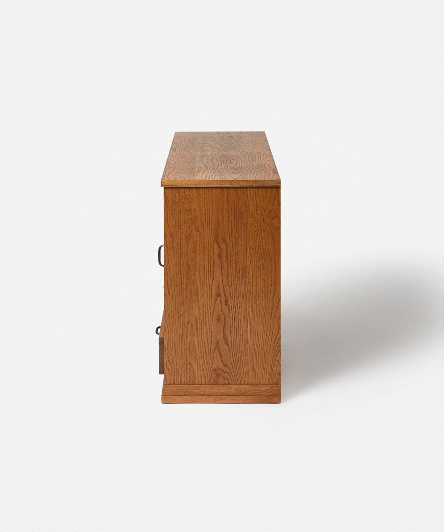 大型商品》Elverson エルバーソンガラスキャビネットL 引き出し付き