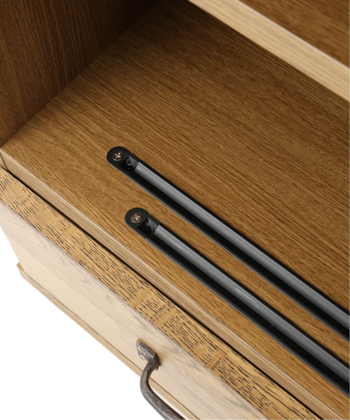 大型商品》Elverson エルバーソンガラスキャビネットS 引き出し付き＿