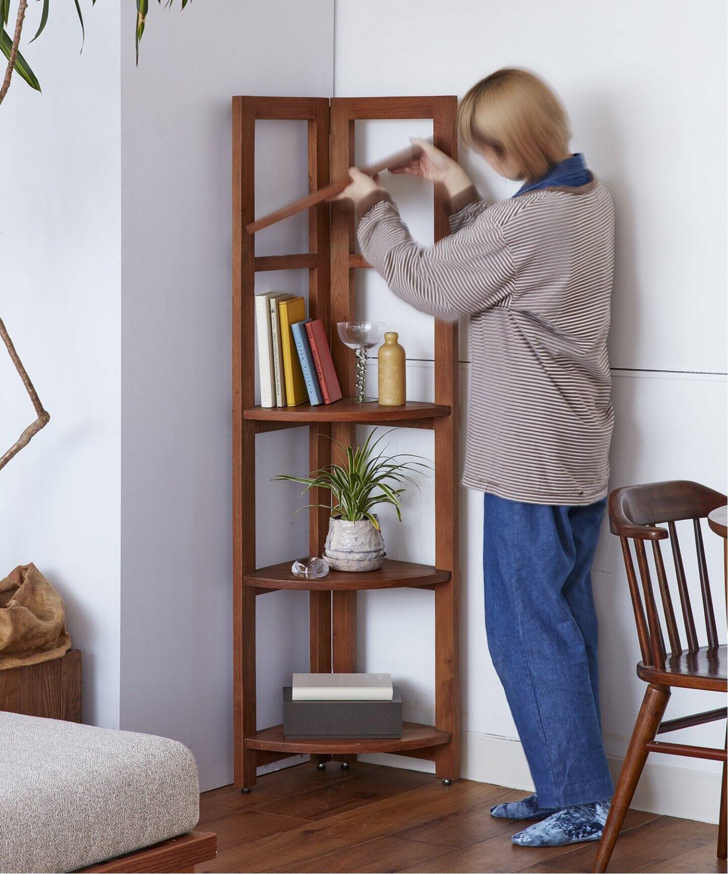 中型商品》TROY CORNER SHELF L トロイコーナーシェルフ（収納家具  