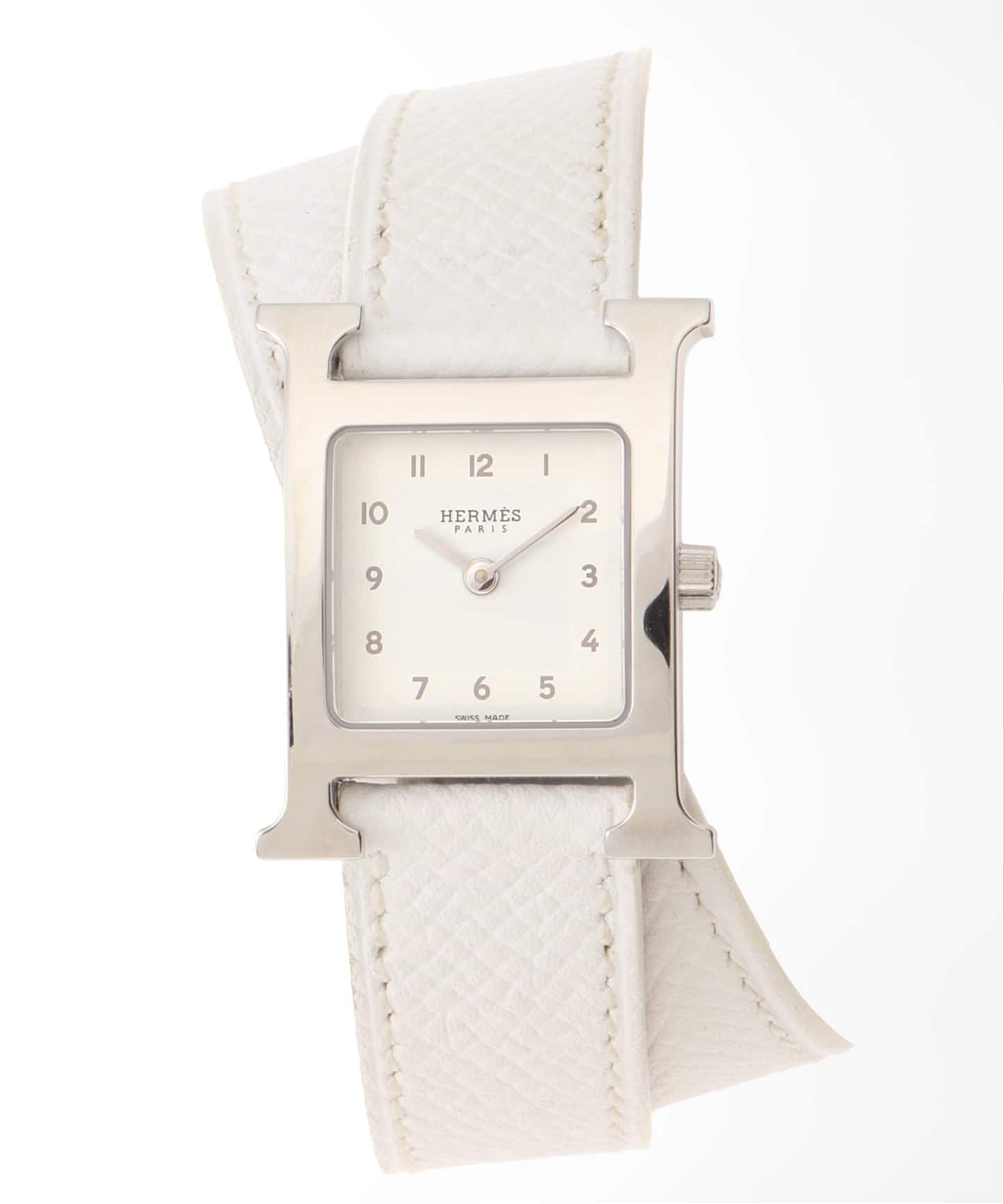 HERMES Hウォッチ ホワイトレザー(極美品) HERMES H Watch（ヴィンテージ）｜HIROB（ヒロブ）の通販｜BAYCREW'S STORE