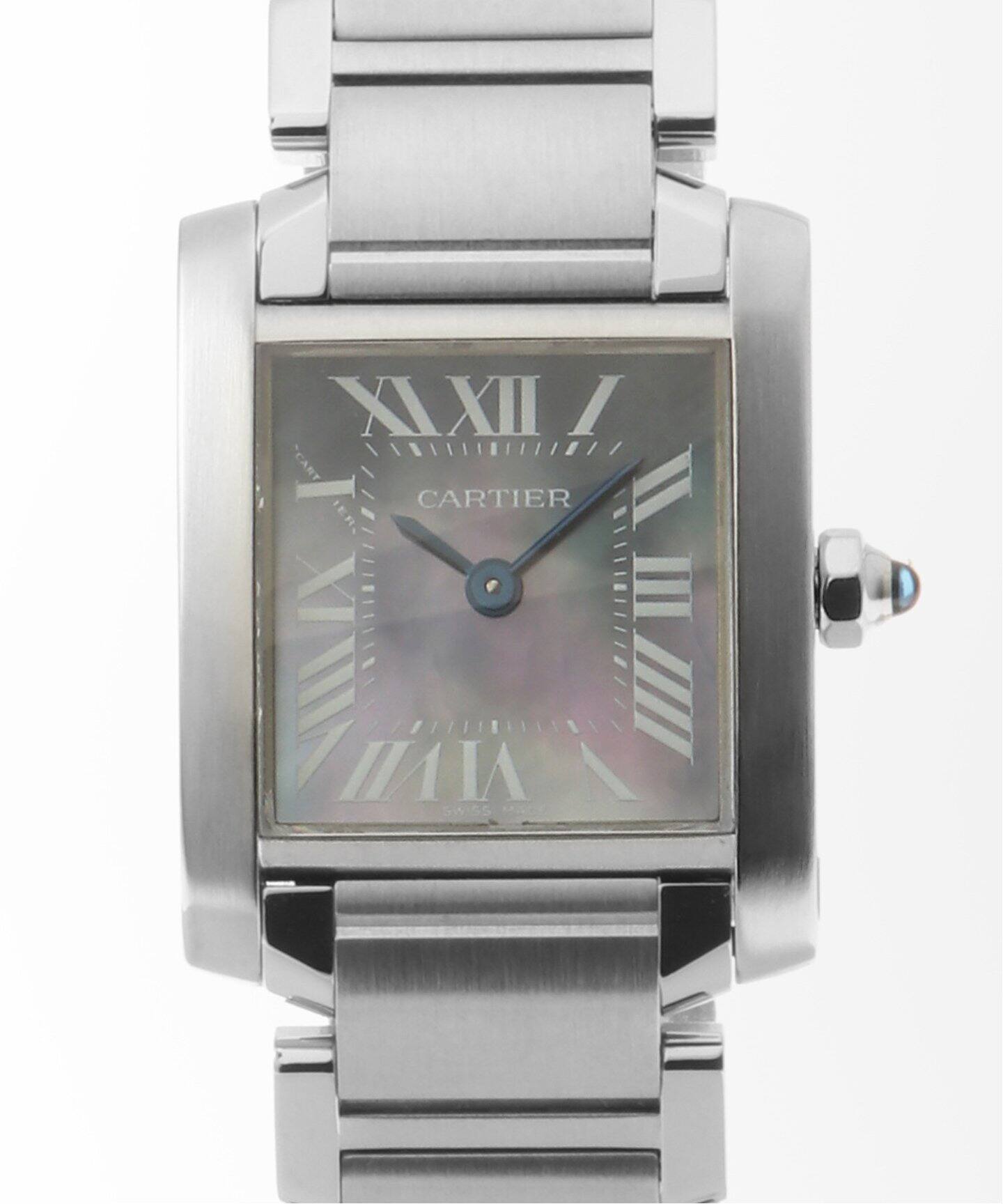 Cartier / カルティエ】Tank francaise SM blue shell dial