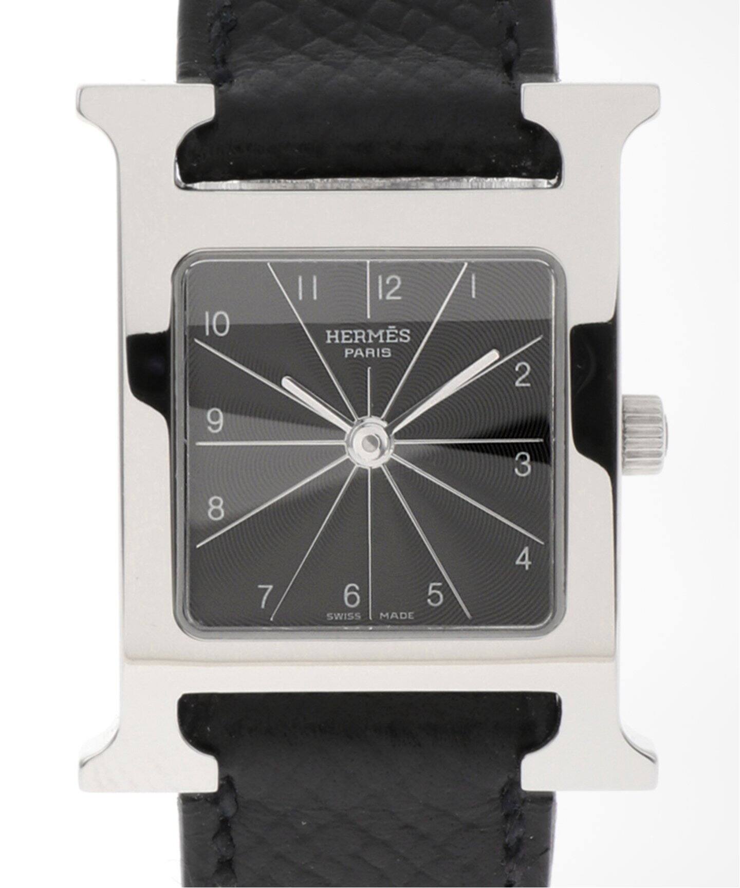 HERMES / エルメス】H Watch PM Black dial（ヴィンテージ 