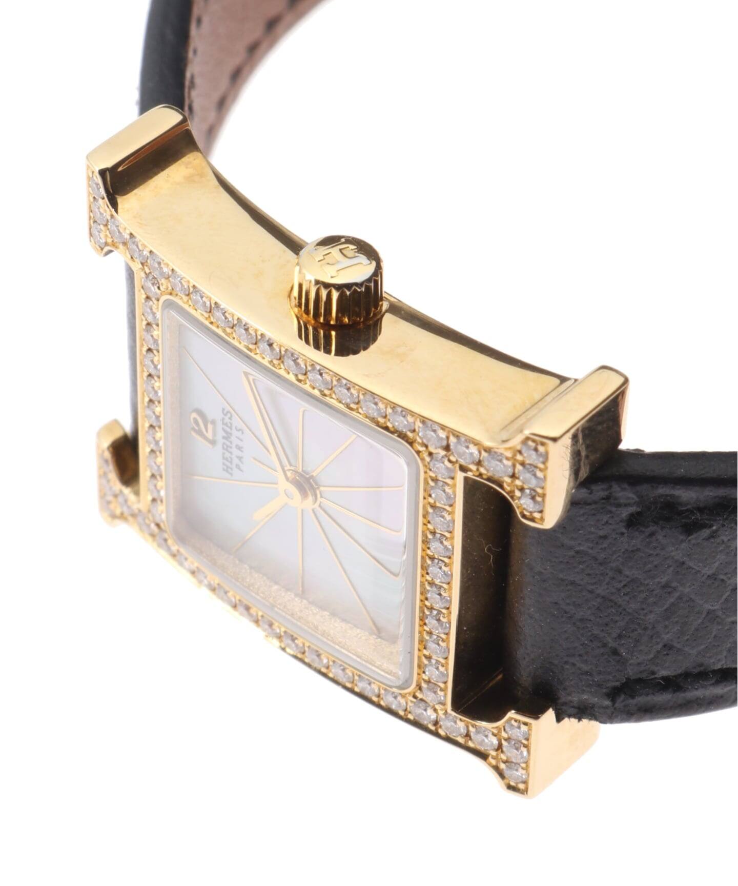HERMES / エルメス】mini H Watch 18K / Shell Diamond