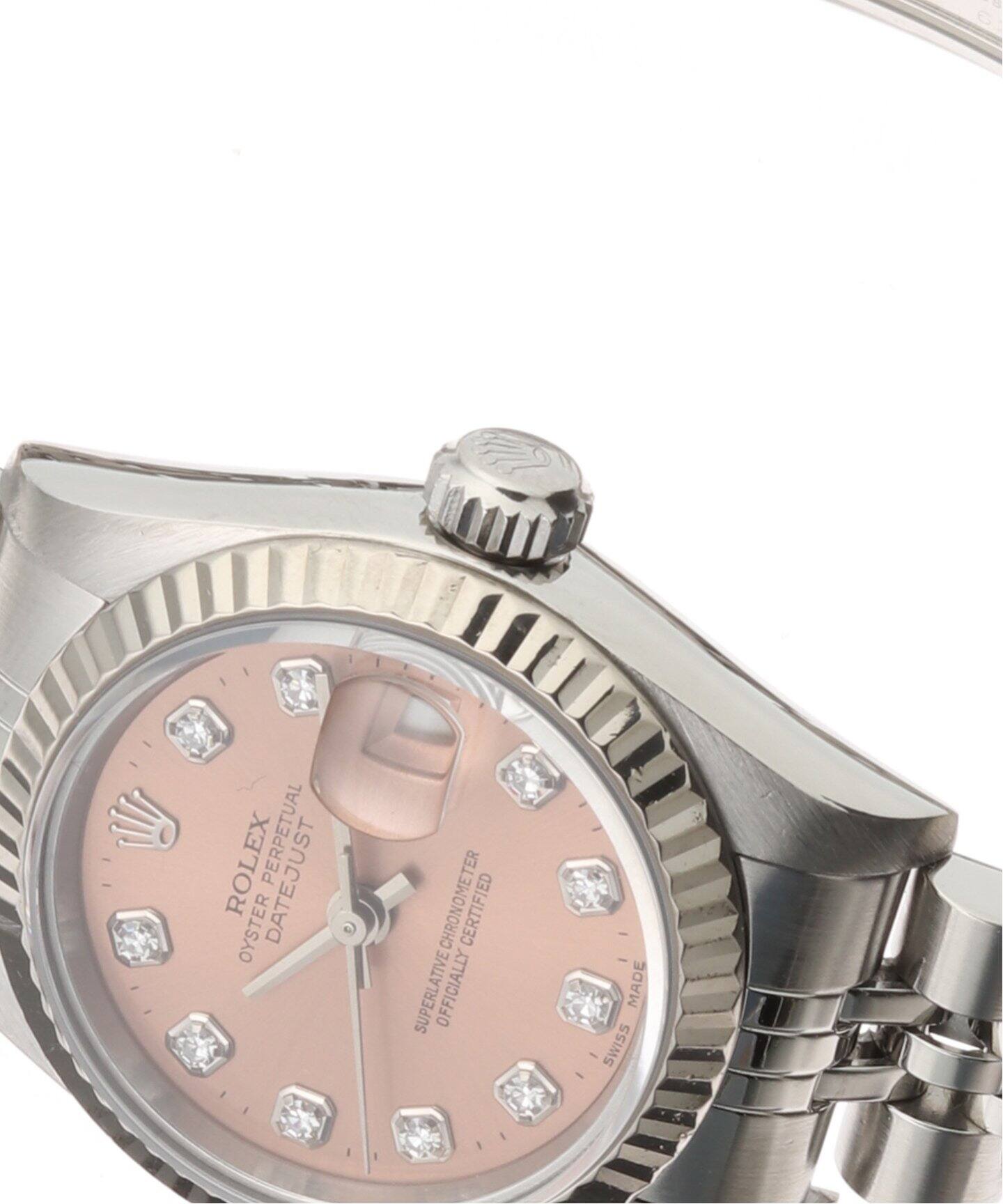 ROLEX / ロレックス】Oyster date pink dial 10P diamond / Jubilee 