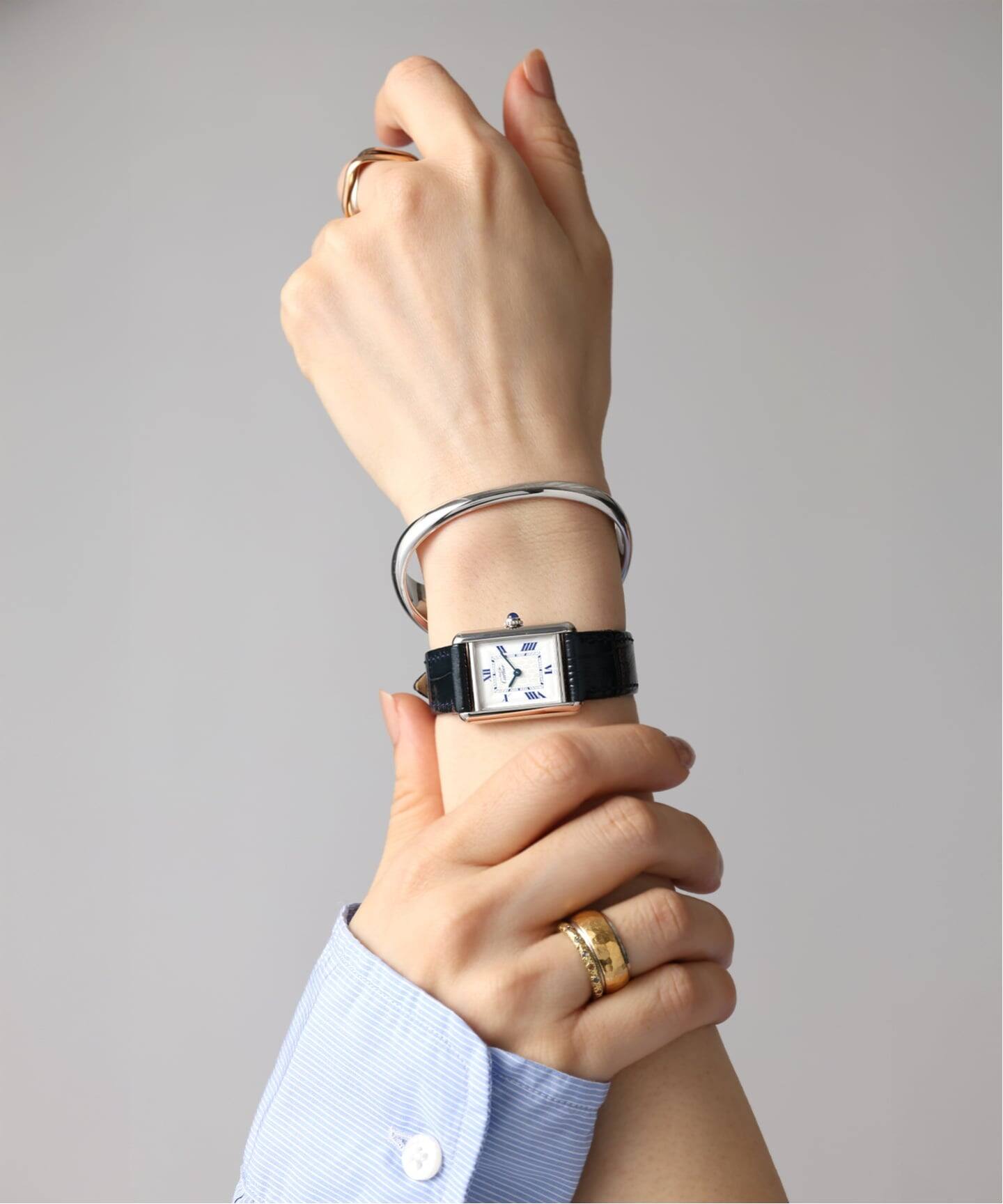 hirob購入 mastdecartier tank カルティエ シルバー Cartier / カルティエ】must de Cartier Tank XL Date arabic / Silver