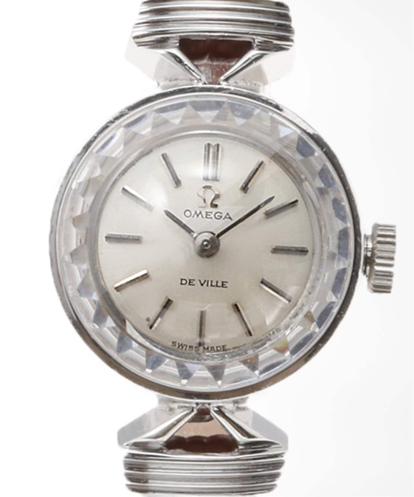OMEGA De ville Cut glass 14K White gold（ヴィンテージ