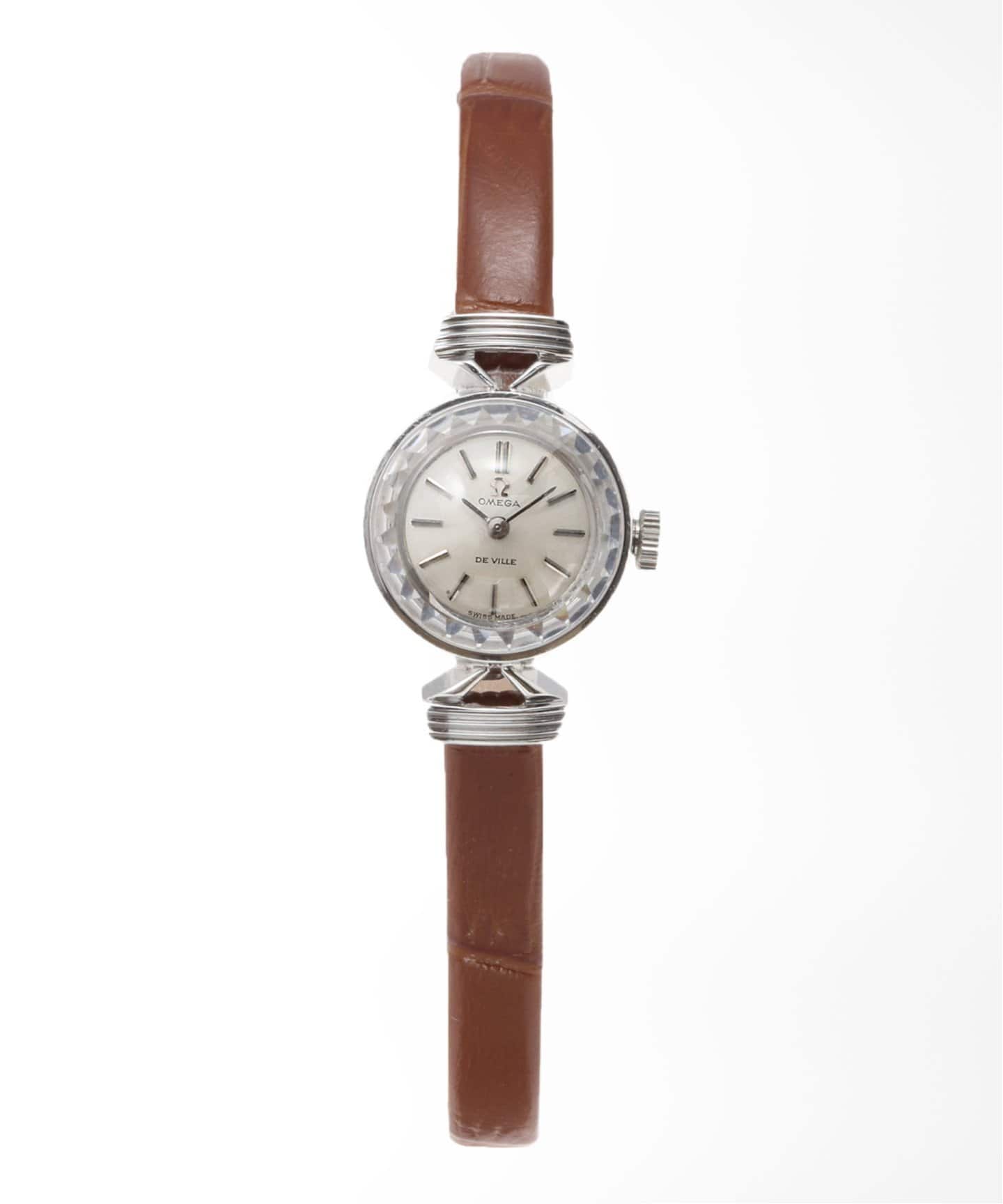 OMEGA De ville Cut glass 14K White gold（ヴィンテージ