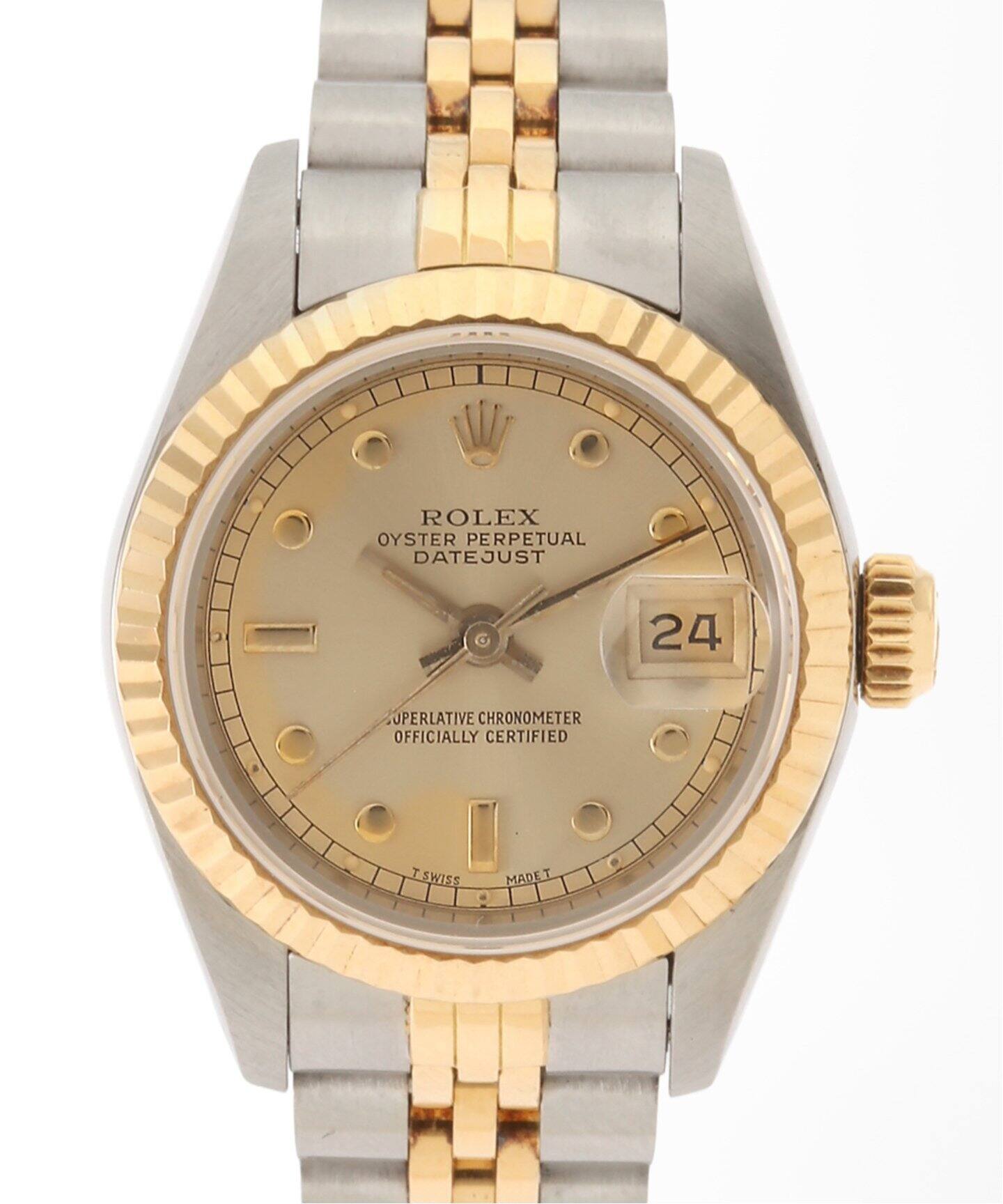 ROLEX Oyster Datejust Dot index Combination（ヴィンテージ）｜HIROB