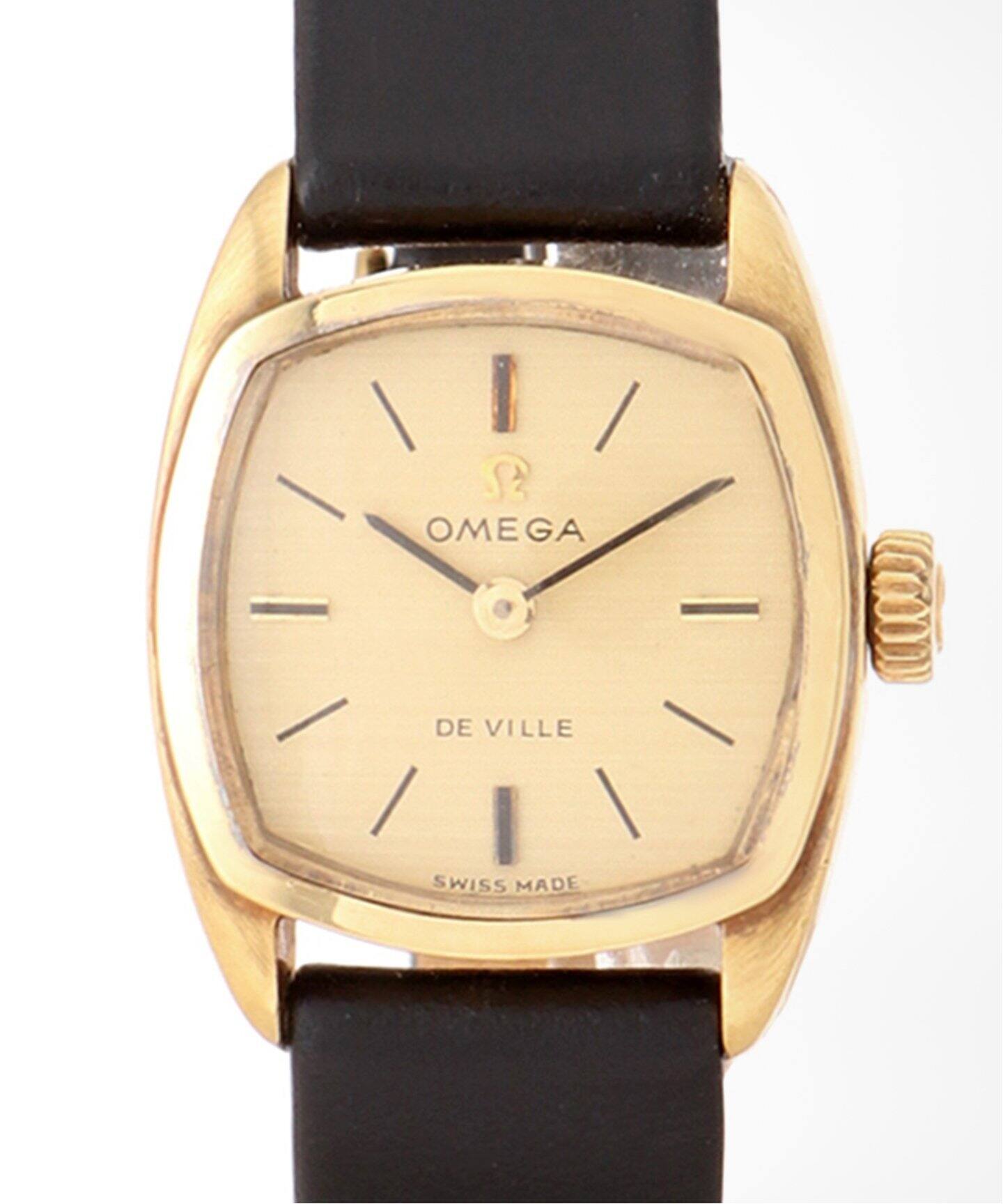 レア貴金属オメガラウンドSM2重ルビーベゼル18kケース 相応しく 