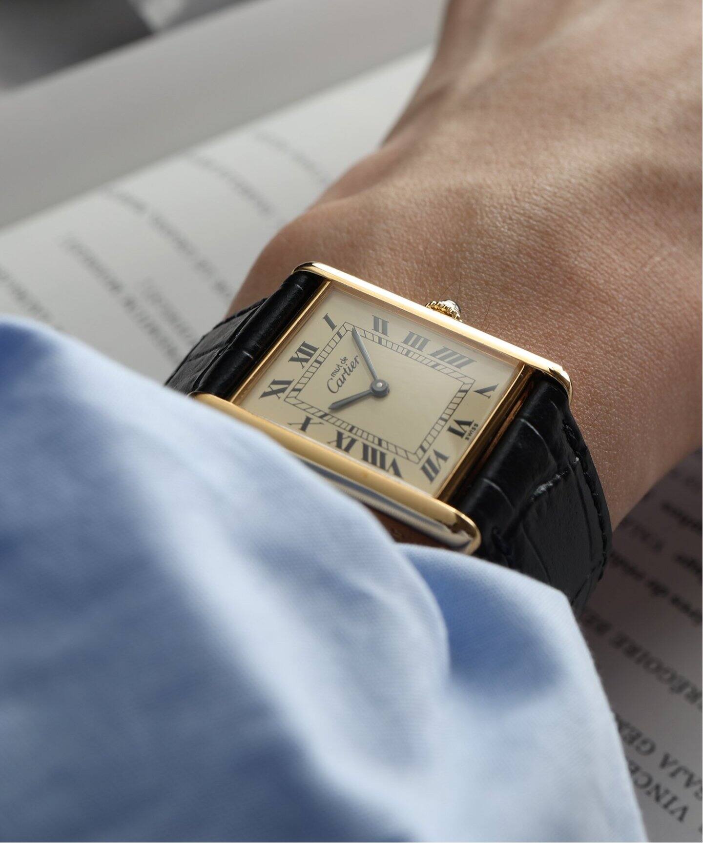 Cartier / カルティエ】must de CARTIER TANK LM アイボリーローマン  