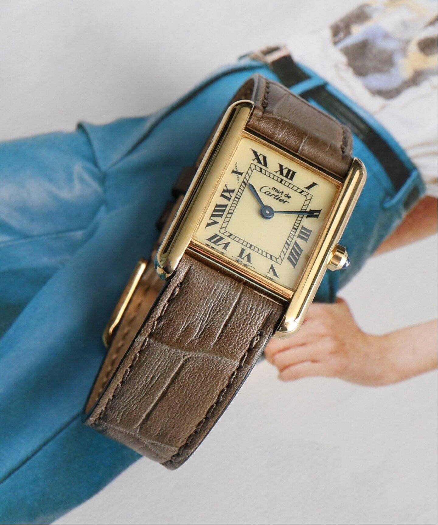 Cartier / カルティエ】must de CARTIER TANK SM アイボリーローマン 