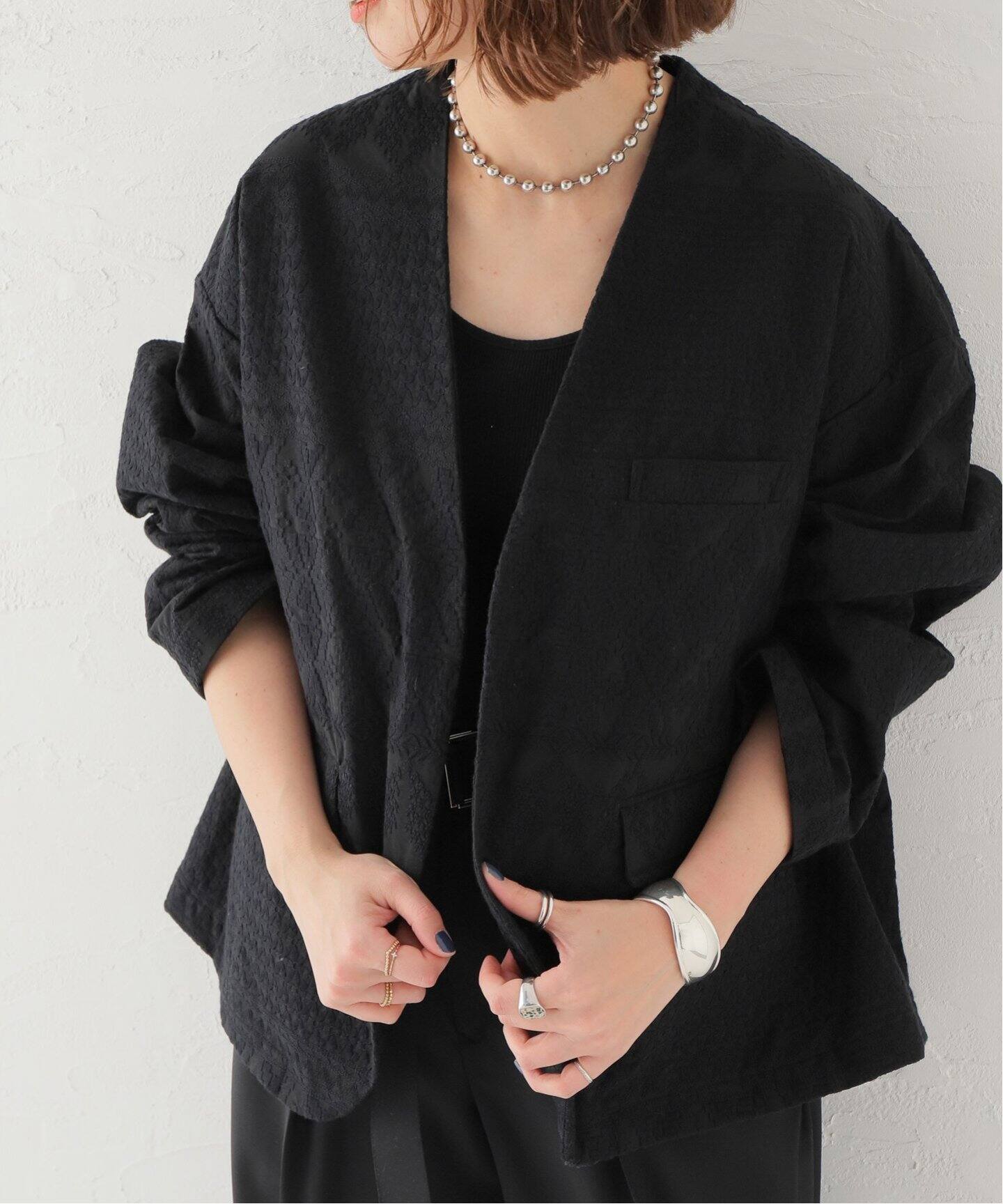 SEEALL/シーオール】EXTRAOVER COLLARLESS ジャケット（その他 