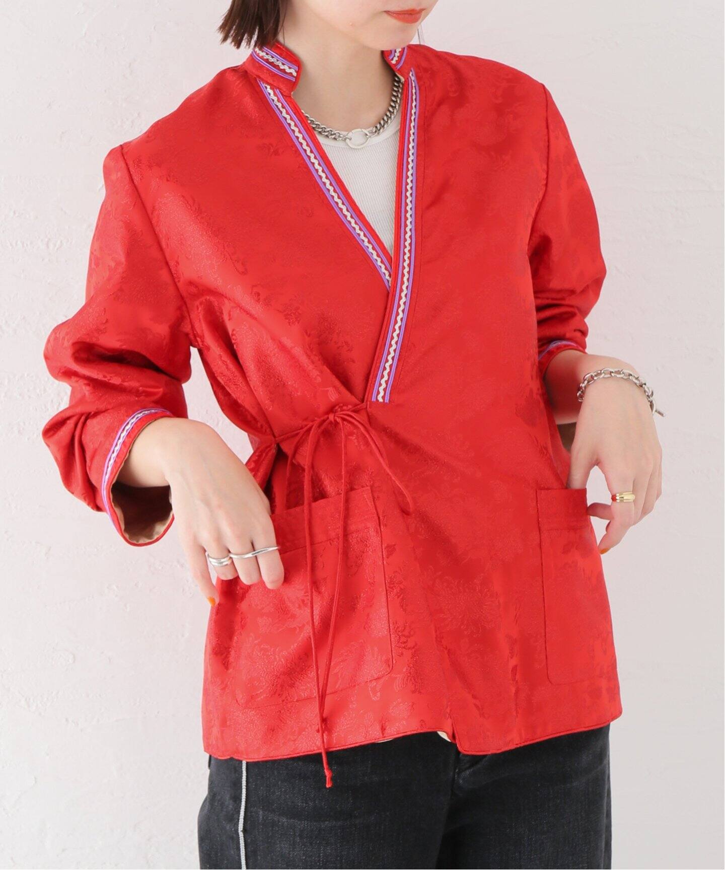 PONTI/ポンティ】Plant Jacquard Reversible ジャケット（その他 
