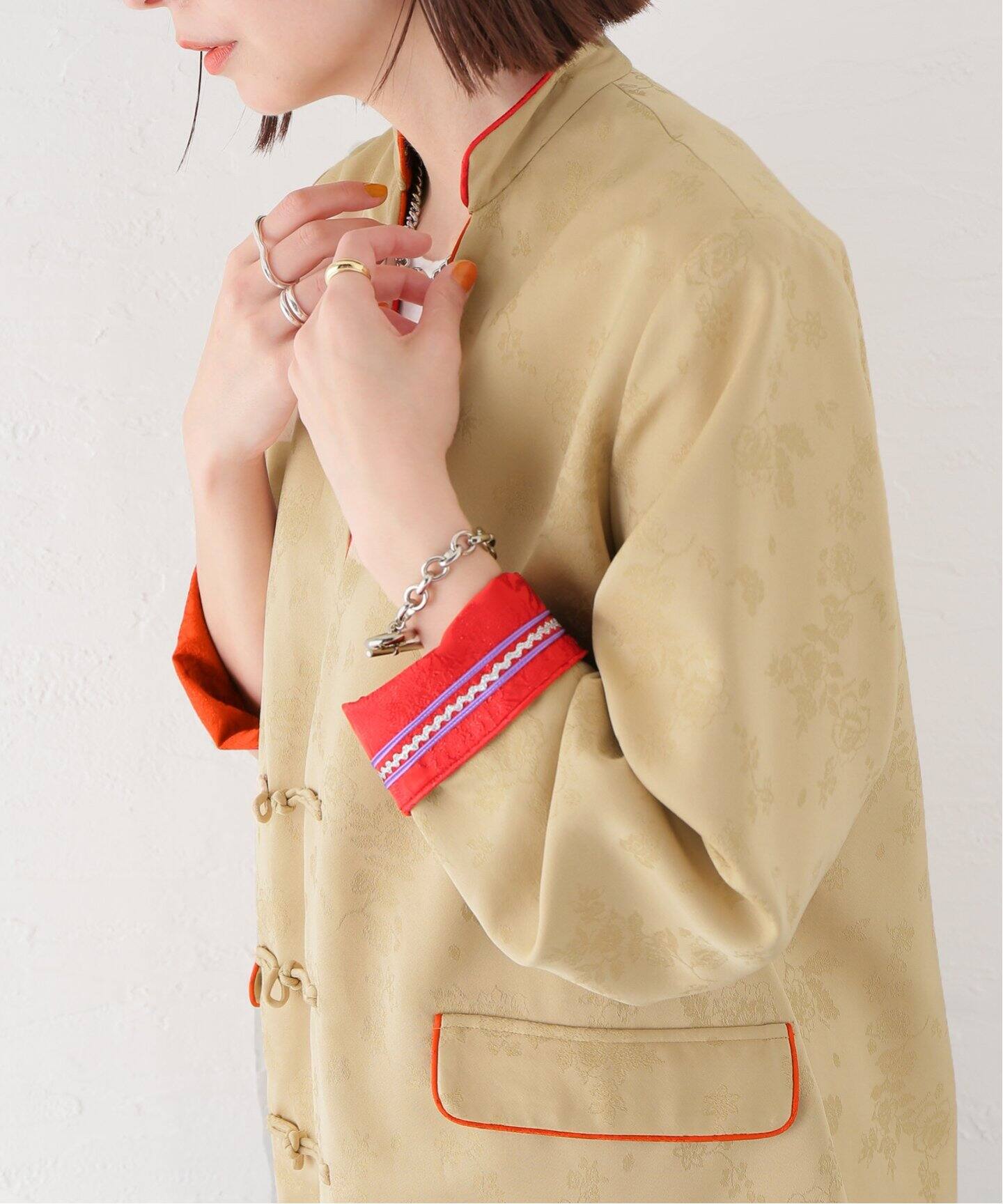 PONTI/ポンティ】Plant Jacquard Reversible ジャケット（その他 