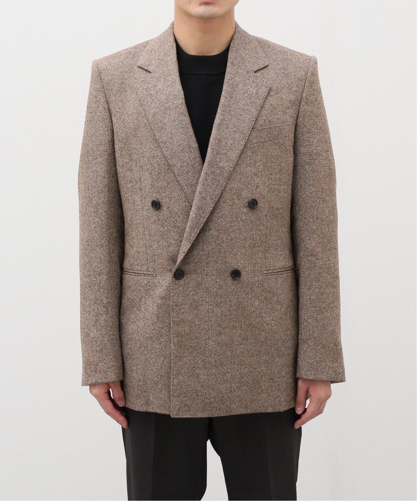 HUSBANDS / ハズバンズ】Worsted Wool Double Breasted JK（テーラード 