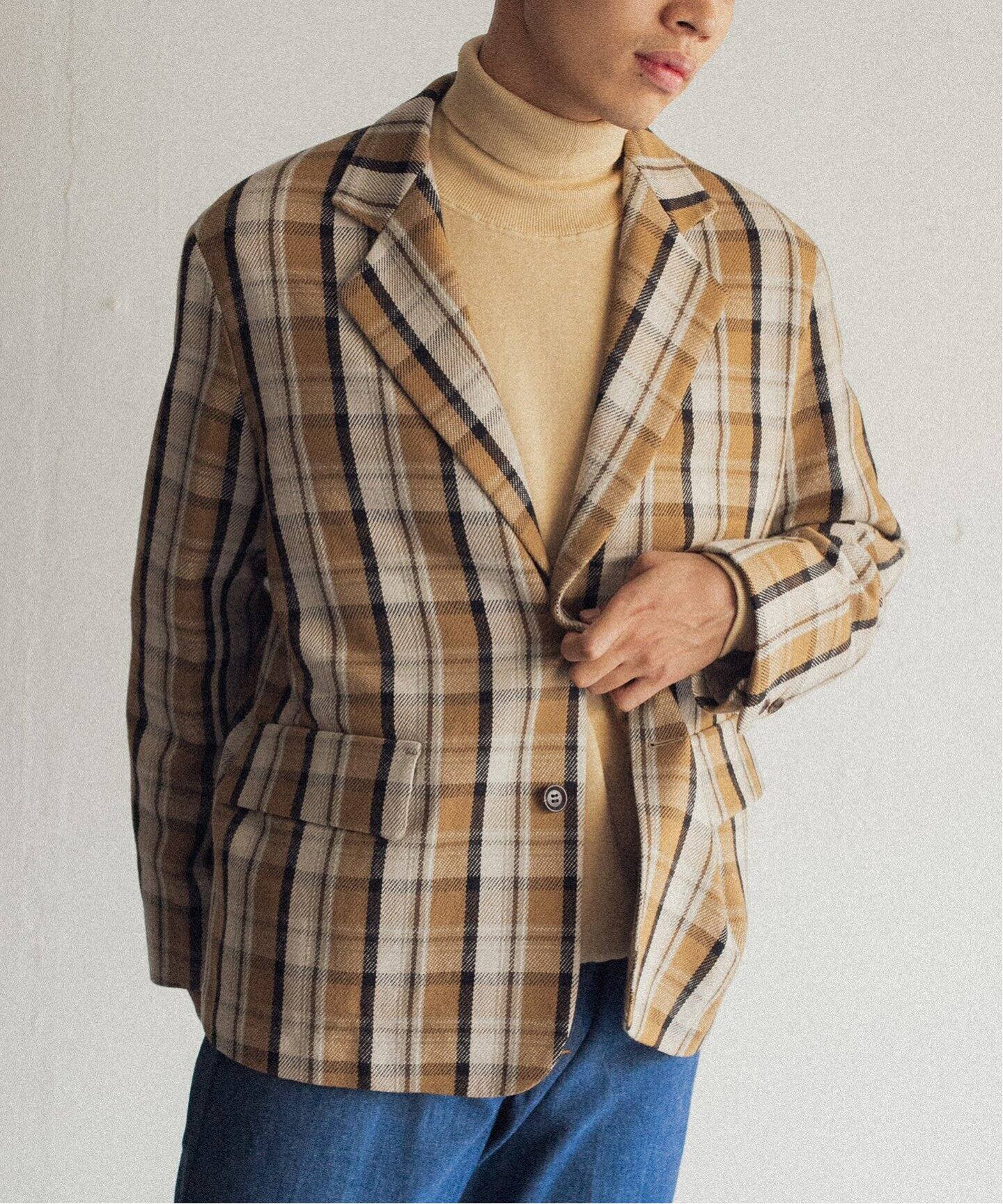 la favola / ラ ファーヴォラ】CHECK JACKET（テーラードジャケット 