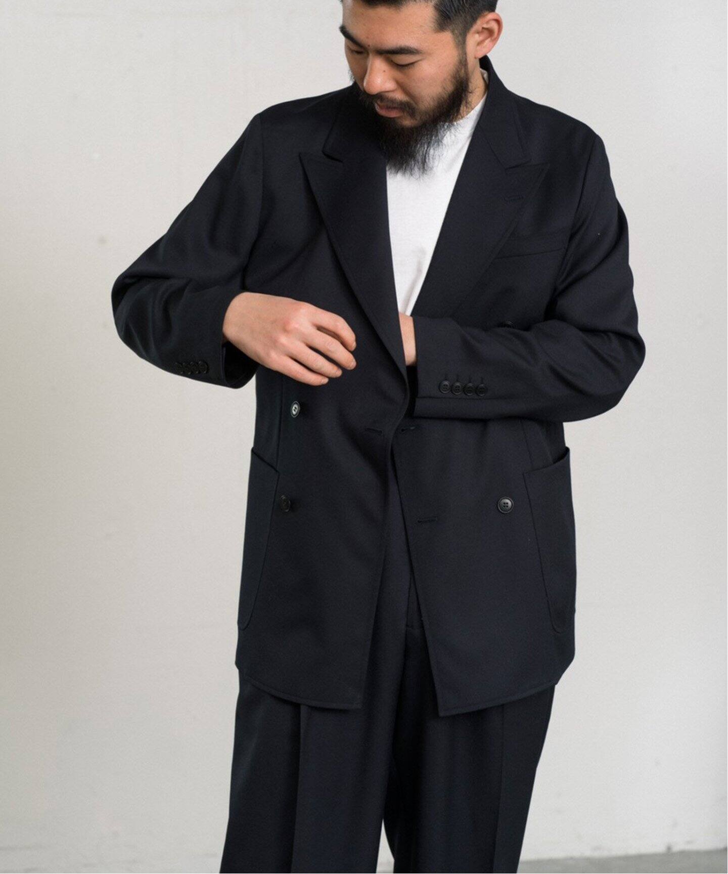 LE / エルイー】WOOL DOUBLE JACKET（テーラードジャケット）｜L 