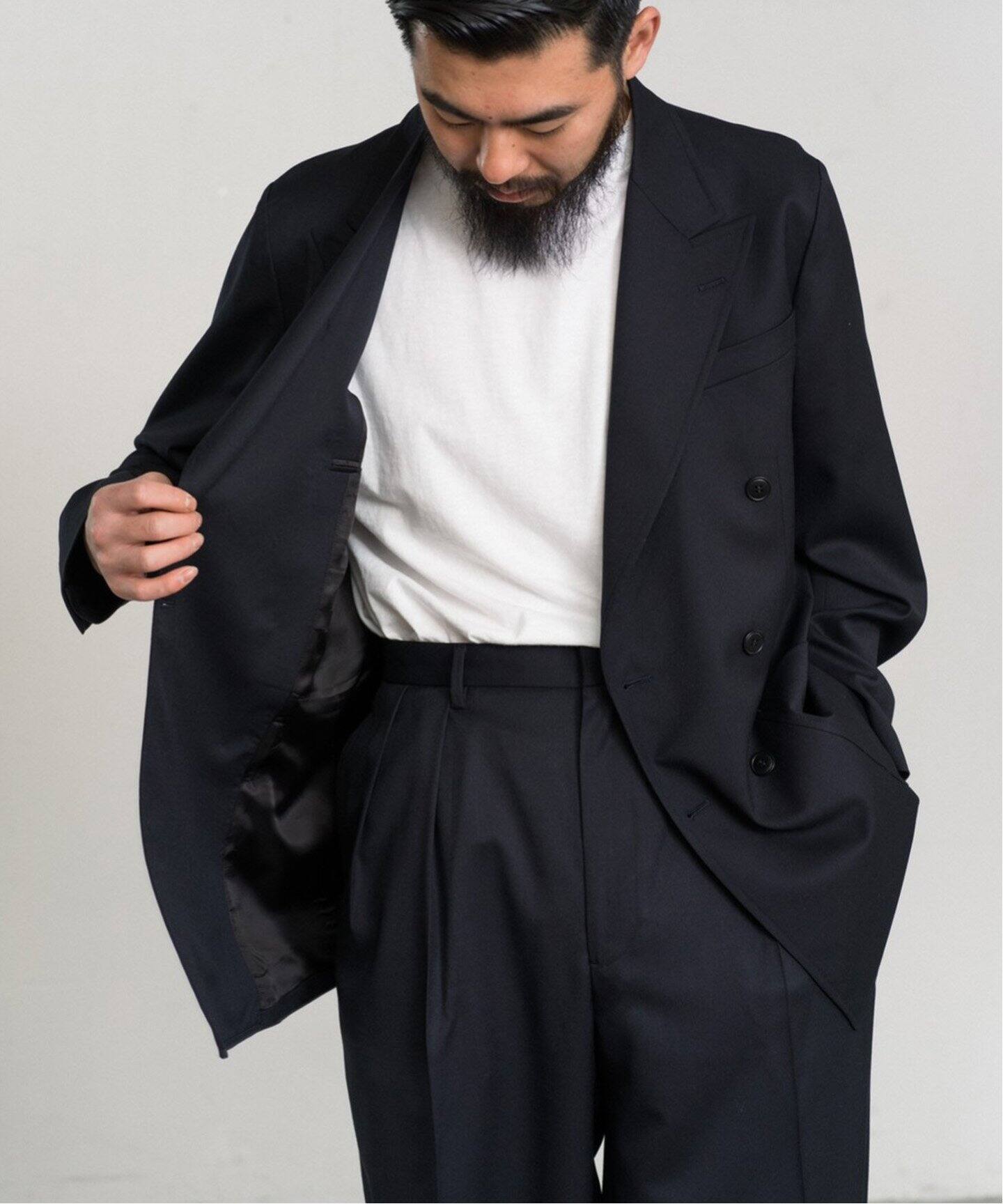 LE / エルイー】WOOL DOUBLE JACKET（テーラードジャケット）｜L 