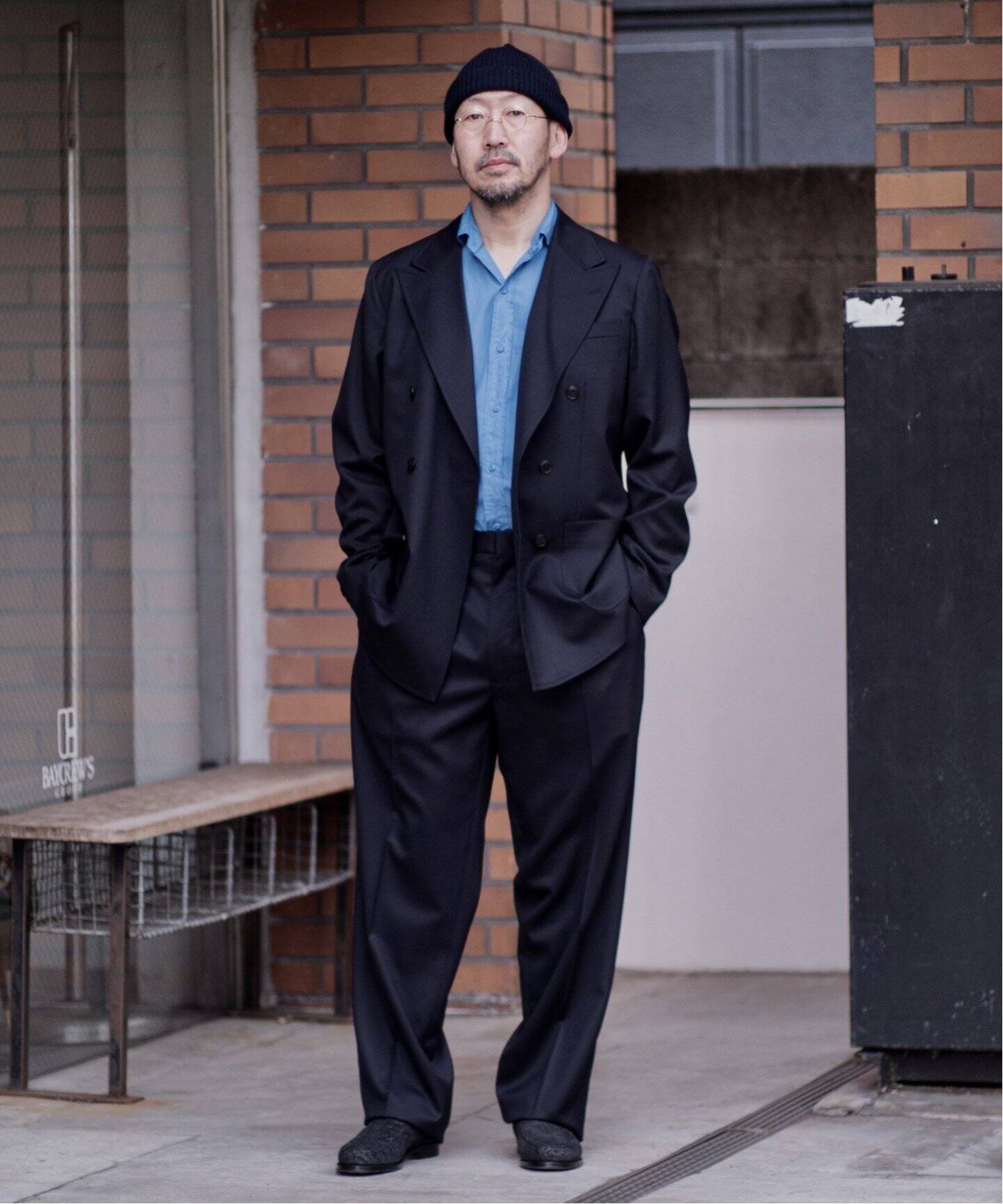 LE / エルイー】WOOL DOUBLE JACKET（テーラードジャケット）｜L  