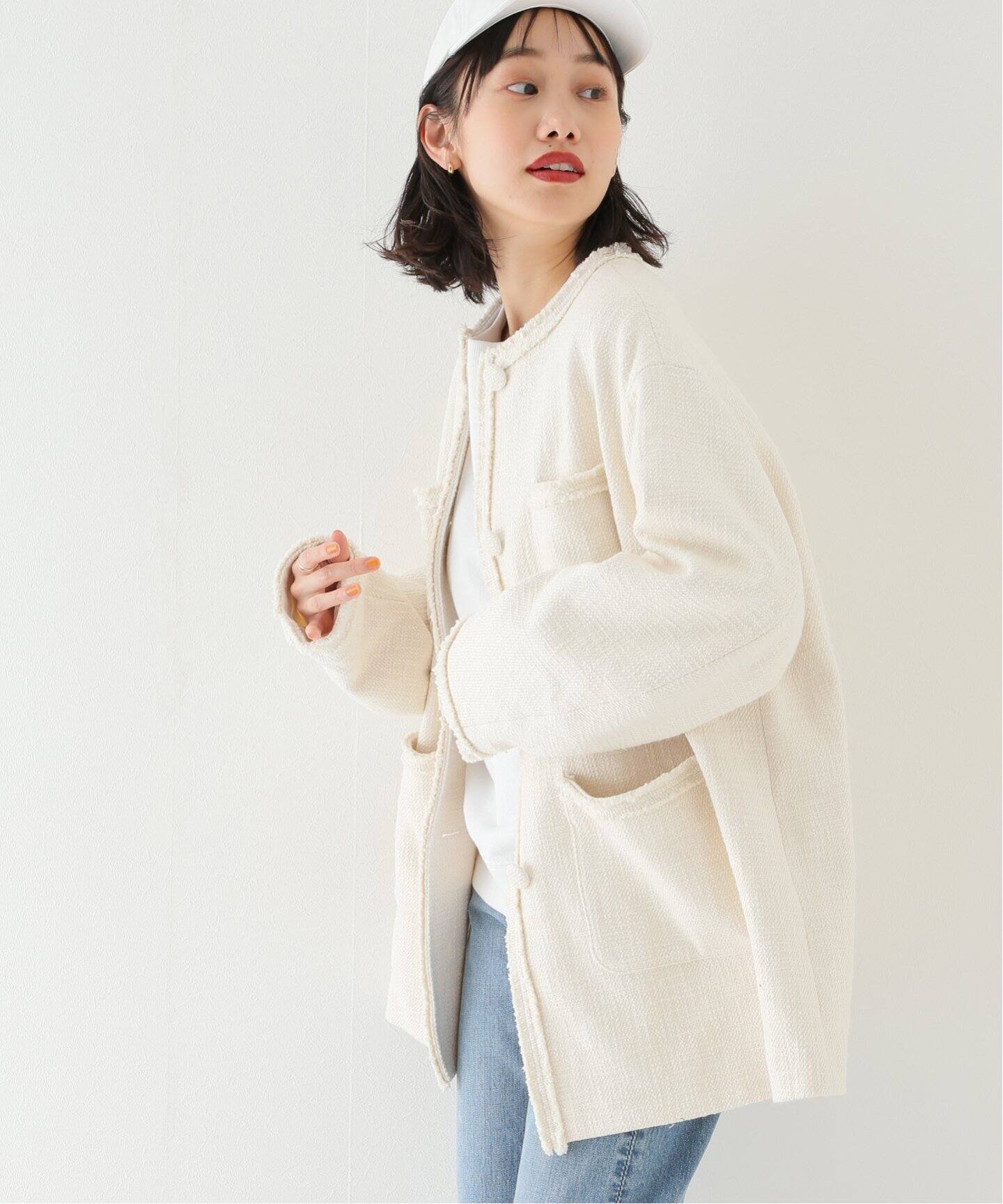 Shinzone / シンゾーン】TWEED JACKET（ノーカラージャケット）｜BOICE 