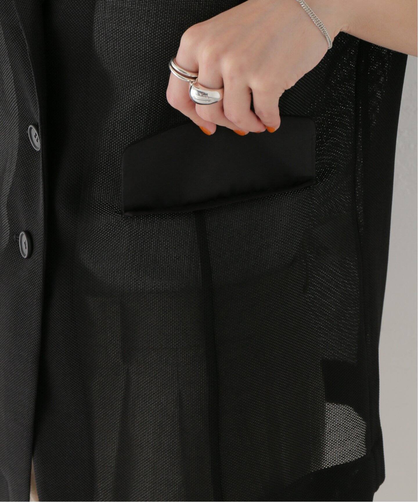 CLANE / クラネ】MESH HALF SLEEVE JACKET（テーラードジャケット  