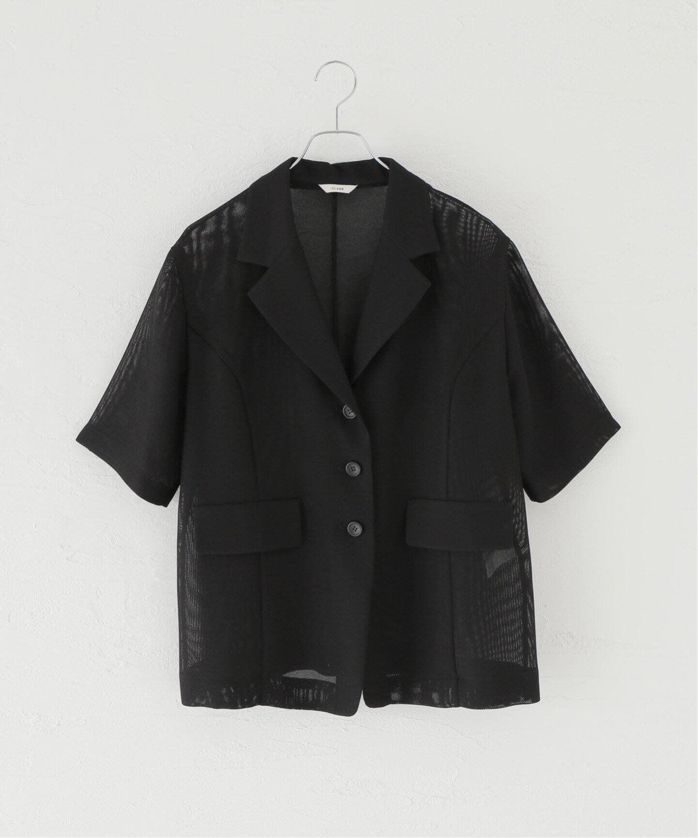 CLANE / クラネ】MESH HALF SLEEVE JACKET（テーラードジャケット 