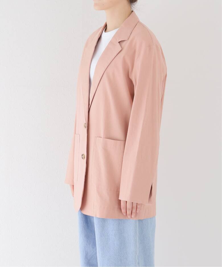 レーヨンリネンストレッチルーズジャケット（テーラードジャケット  