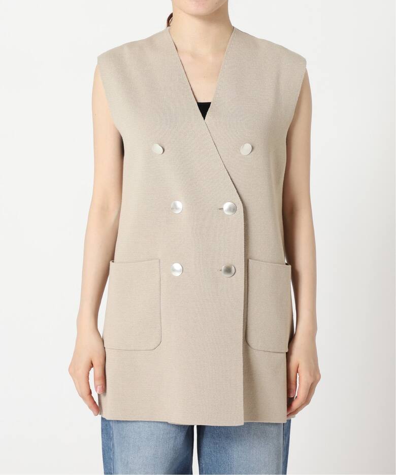 ミラノリブメタル釦ニットジレ（ベスト）｜Spick and Span（スピック 