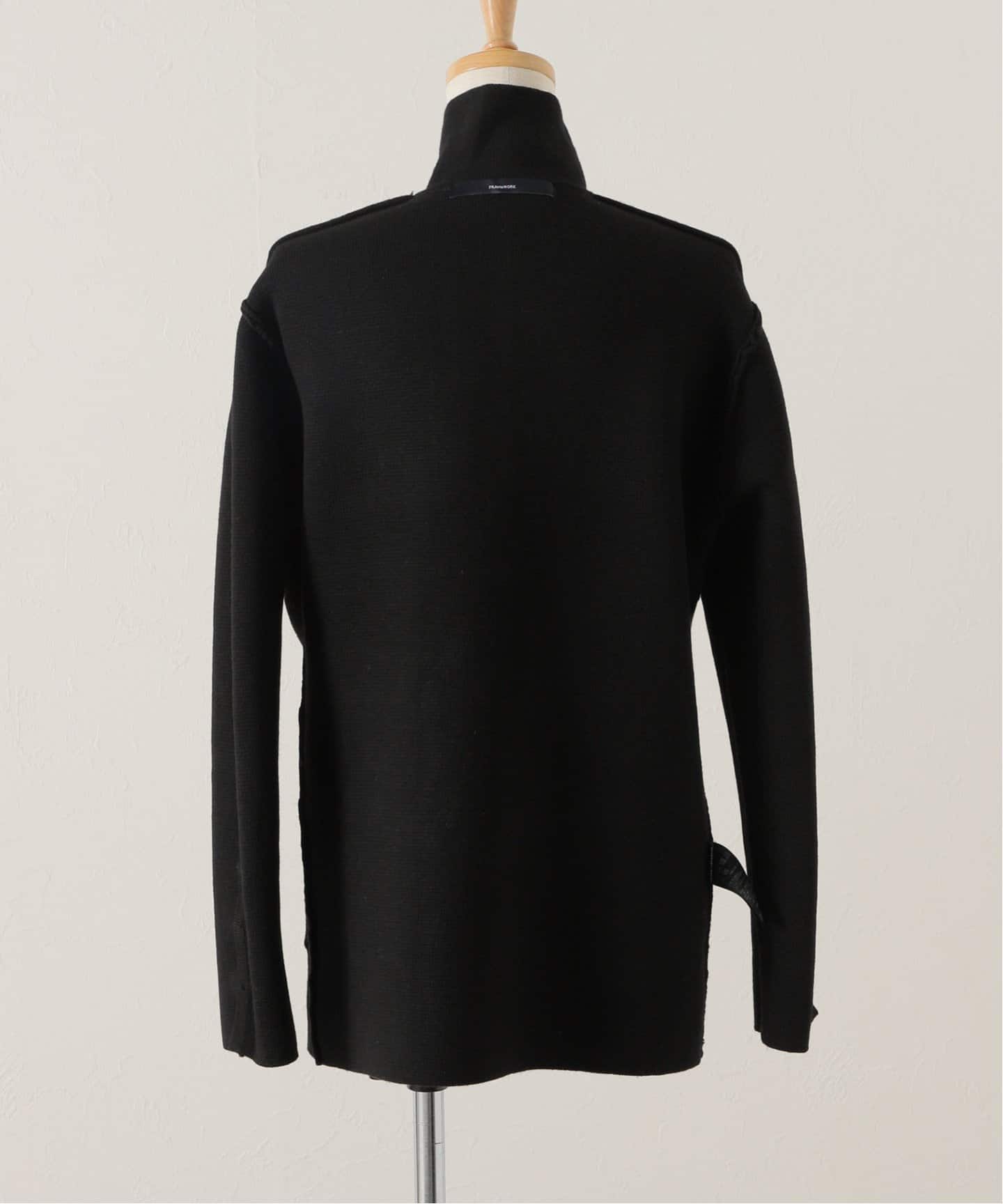 美品✨EPOCA ミラノリブ　ニットジャケット ブラック　40 La maglia】ミラノリブ ニットジャケット