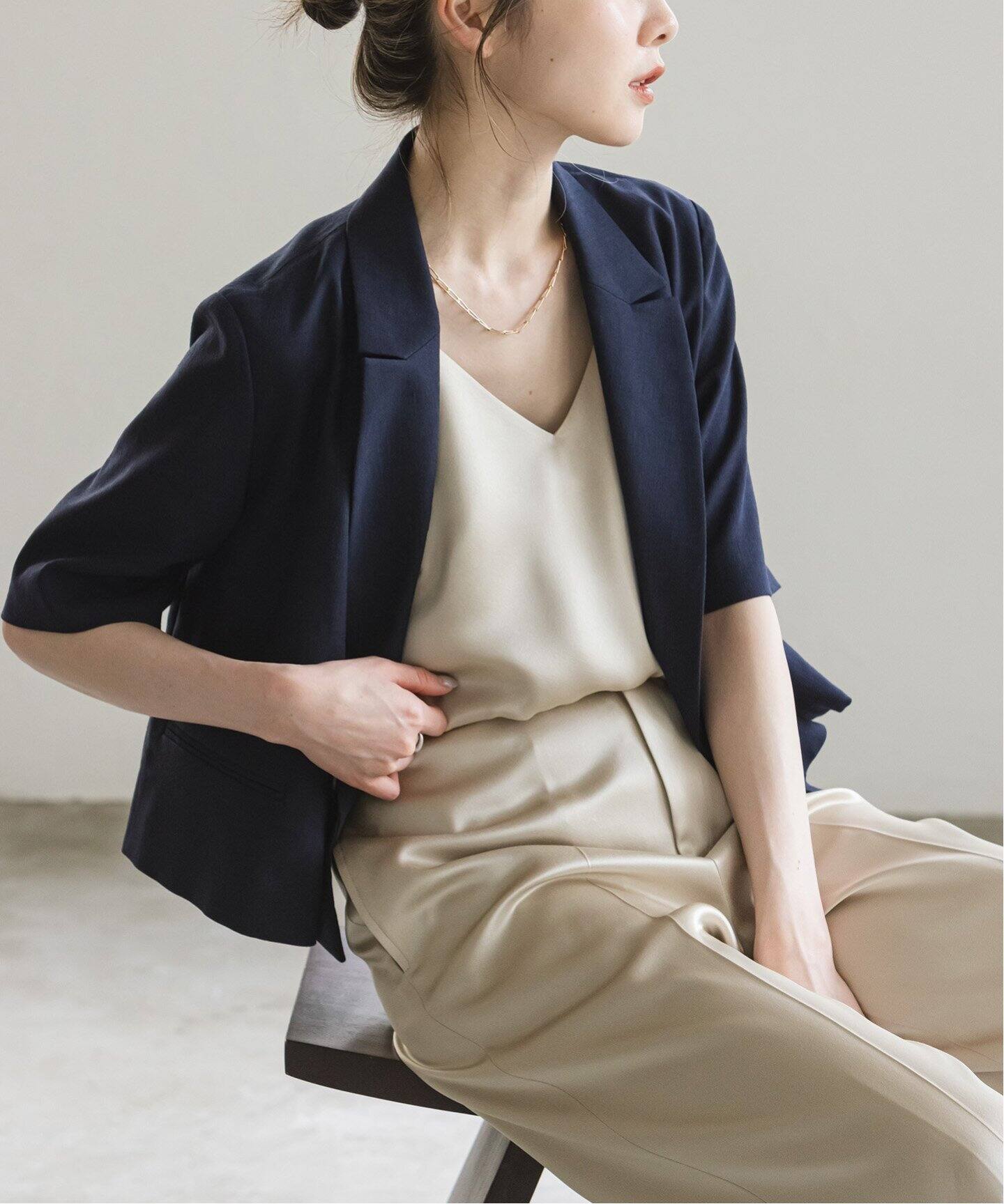 ハーフスリーブボクシージャケット（テーラードジャケット）｜NOBLE  