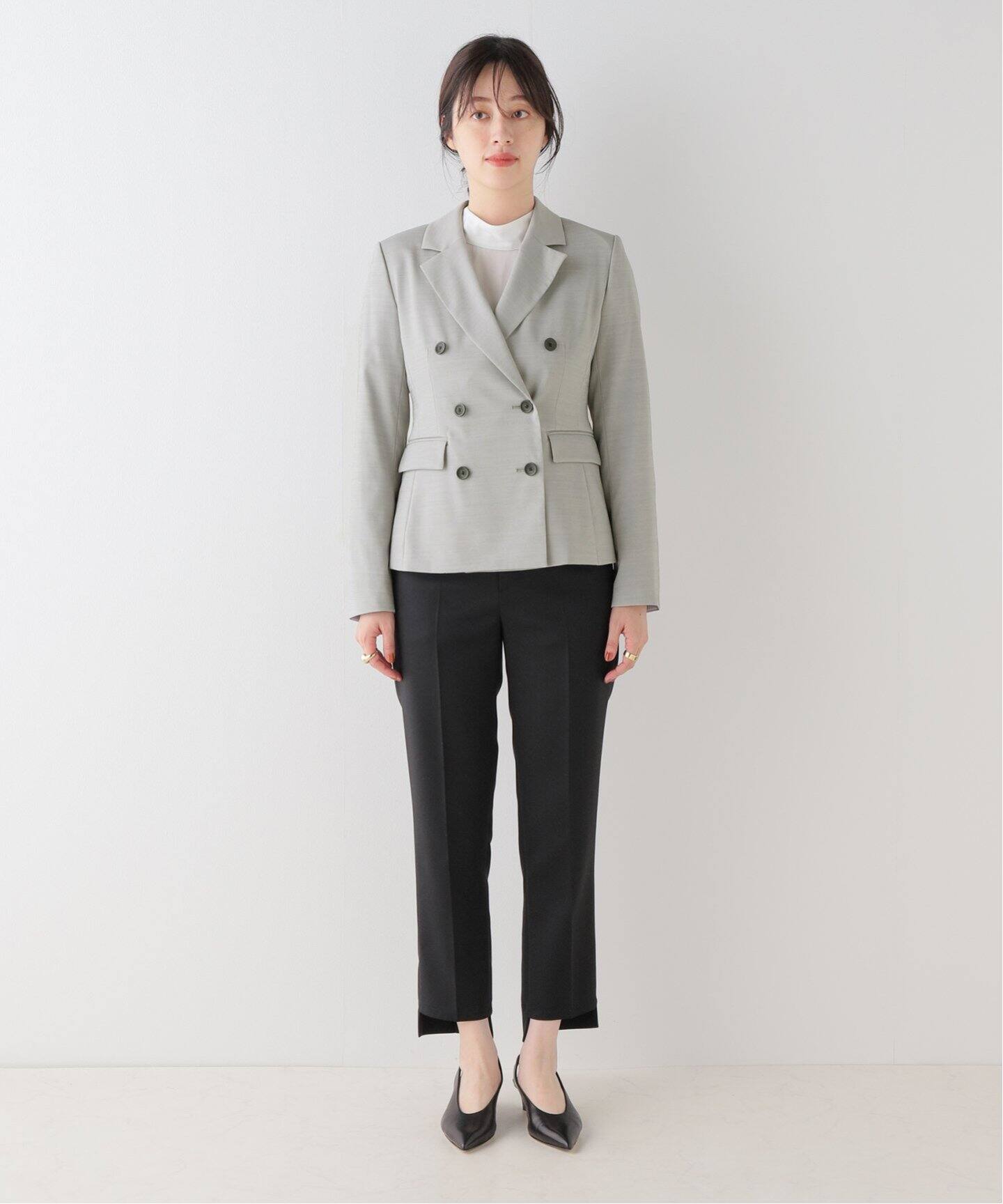 コンパクトテーラードダブルジャケット（テーラードジャケット  