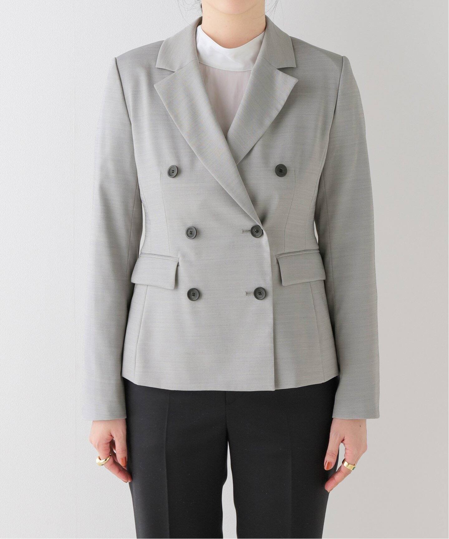 コンパクトテーラードダブルジャケット（テーラードジャケット  