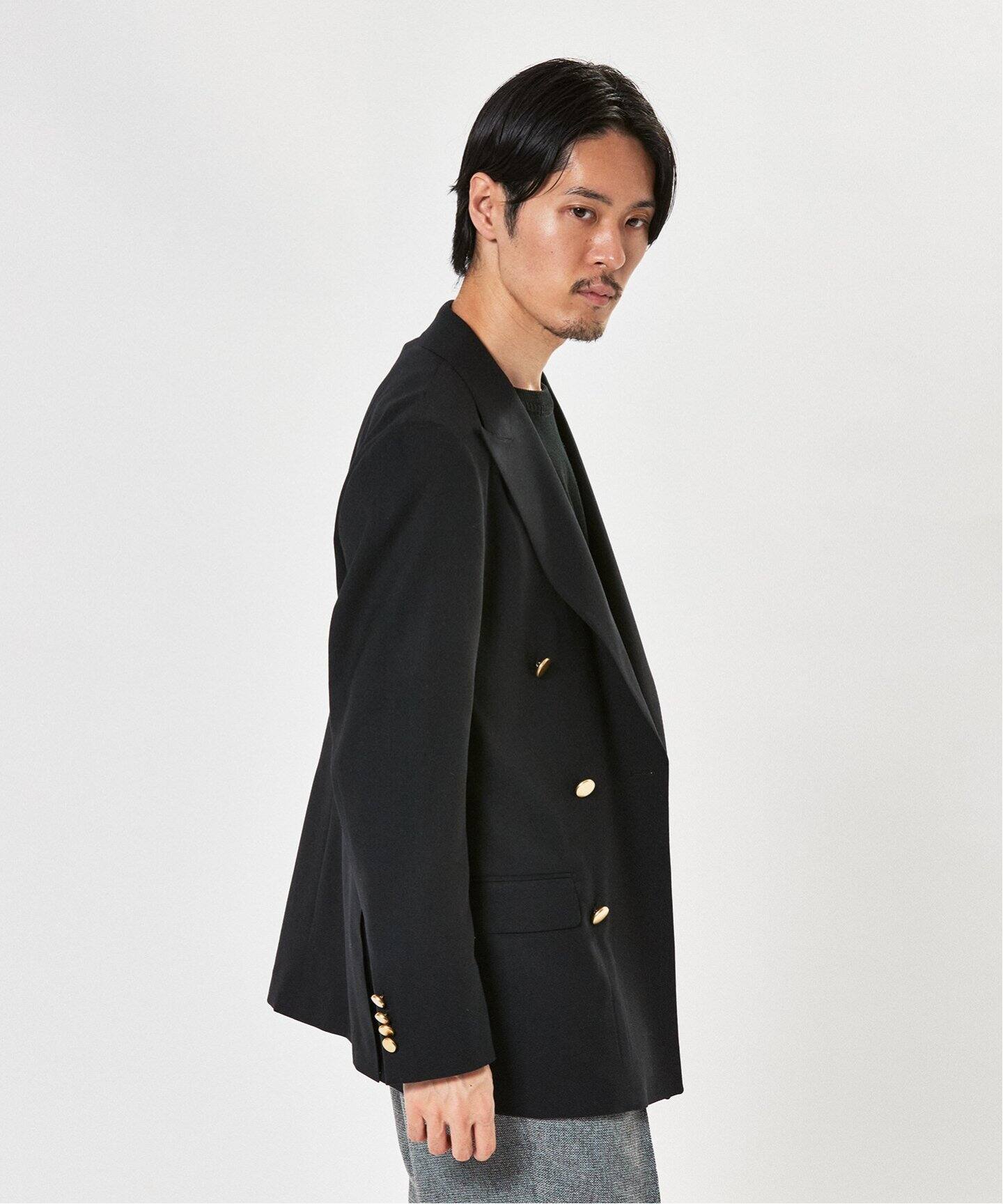 モヘヤミックス トロピカル ウール 6ボタン ダブル ブレザー 