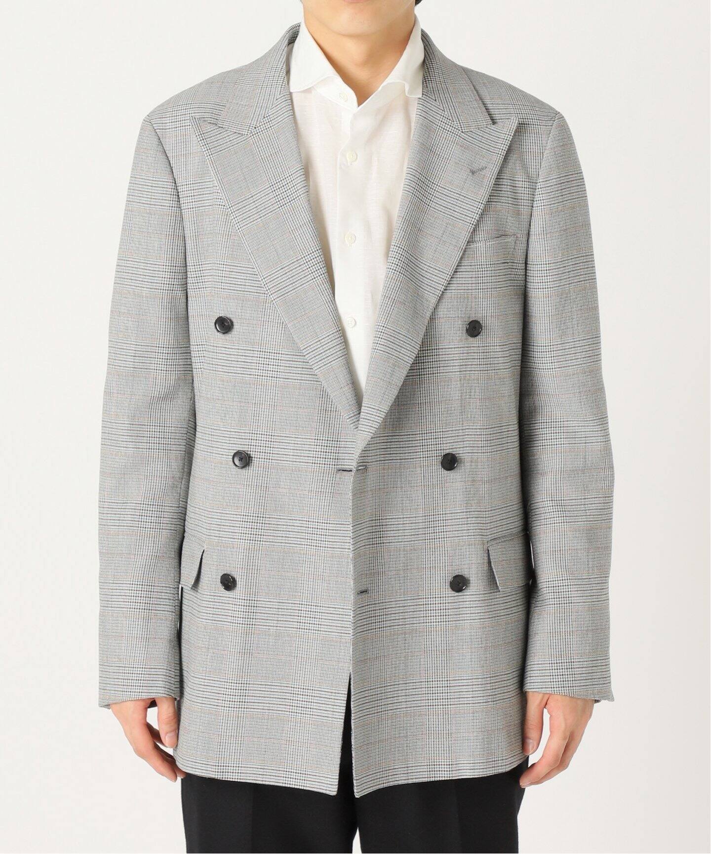 グレンチェック 6ボタン ダブルブレスト ジャケット（テーラード  