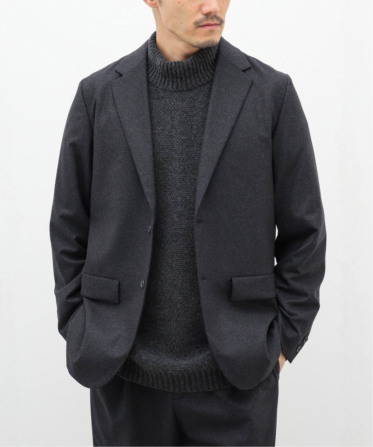 ATON / エイトン】MERINO COLLEGE FLANNEL TAILORED JK（テーラード 