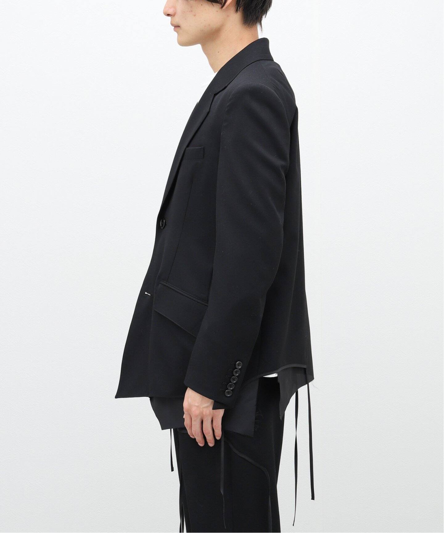 SULVAM / サルバム】2 BUTTON GABARDINE PIPING JACKET（テーラード 