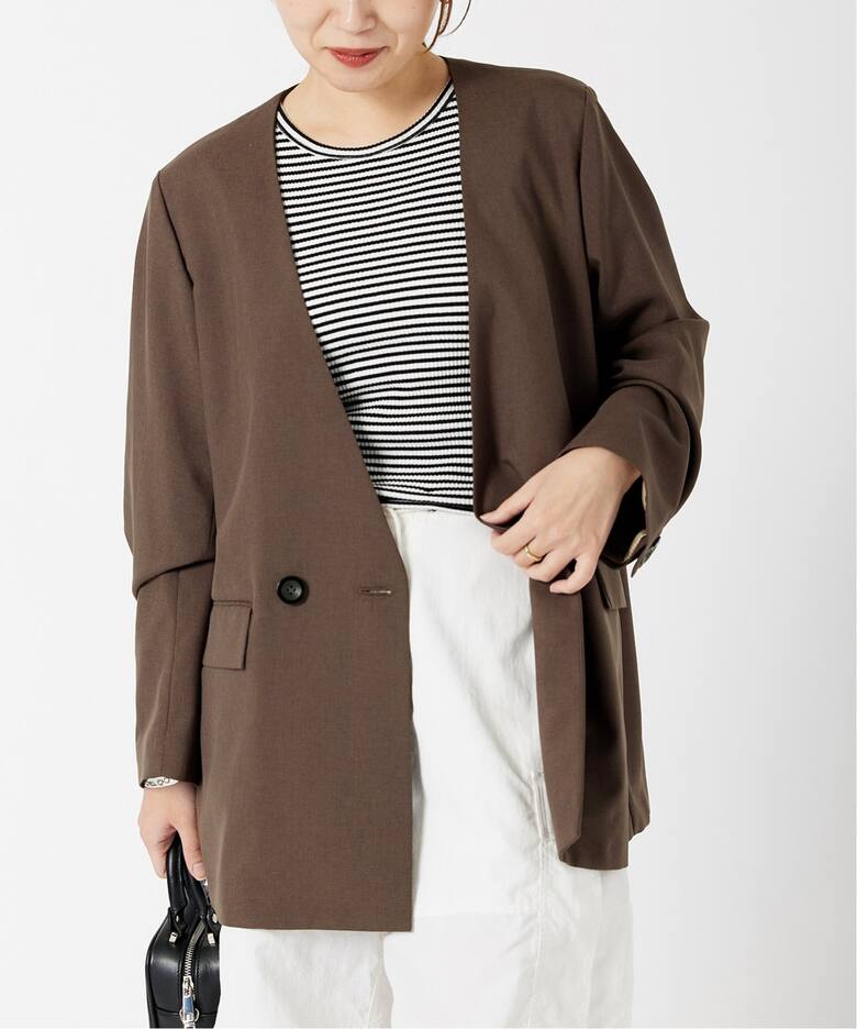 ノーカラーダブルジャケット（ノーカラージャケット）｜JOURNAL  