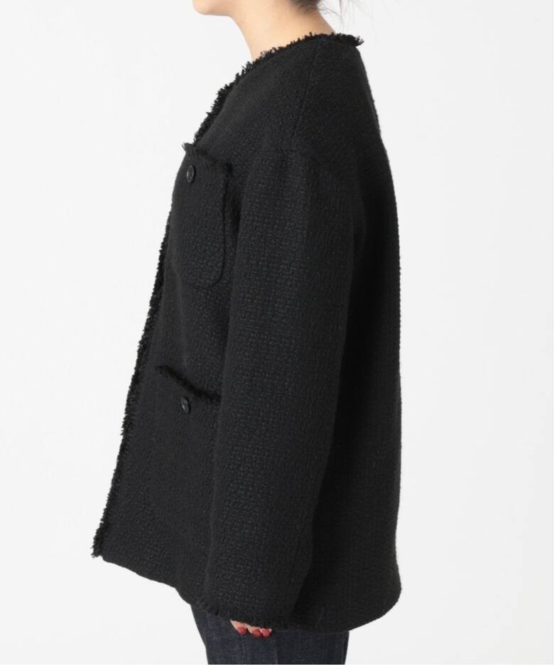 ジャーナルスタンダードレサージュ 20AW ツイード ノーカラー  