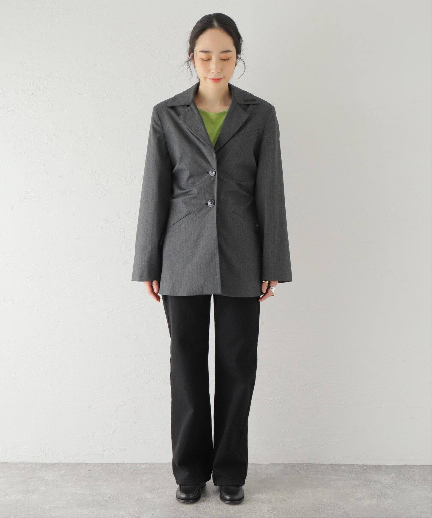 GANNI / ガニー】 Drapey Suiting Draped Blazer：ジャケット（その他 