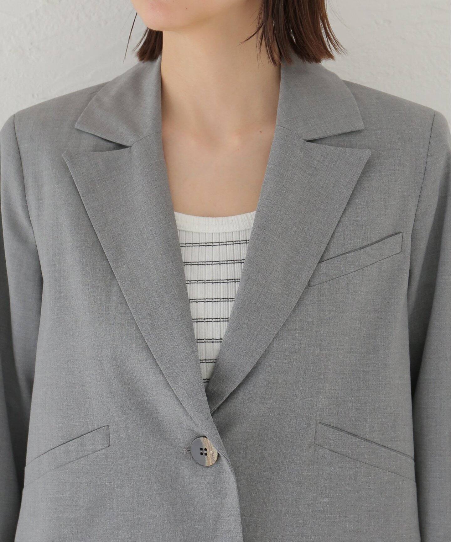 GANNI / ガニー】Drapey Melange Short Blazer：ジャケット  