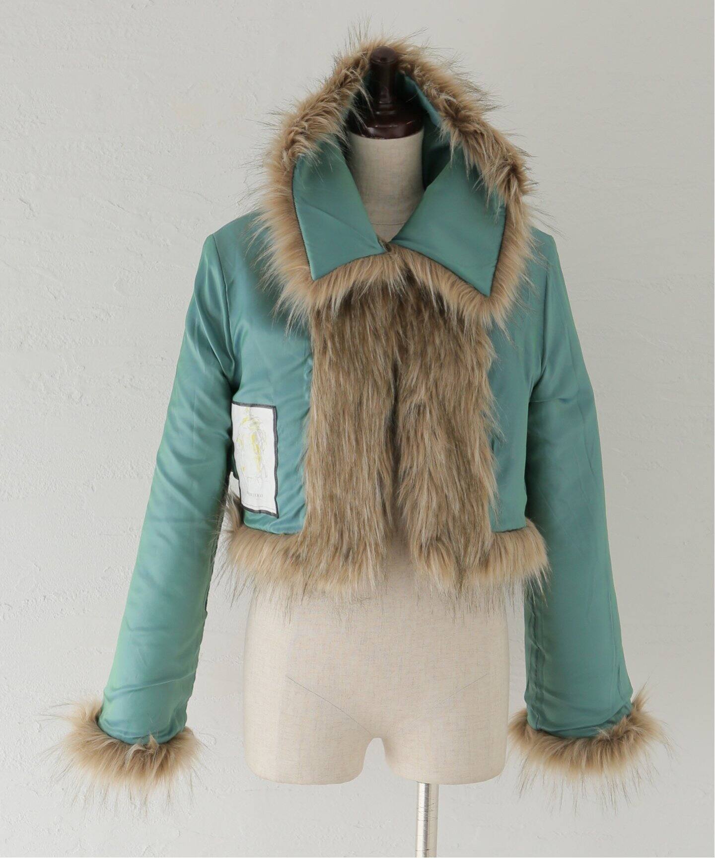 molliolli/モリオリ】GABRIEL WIDE COLLAR JACKET：ファージャケット 