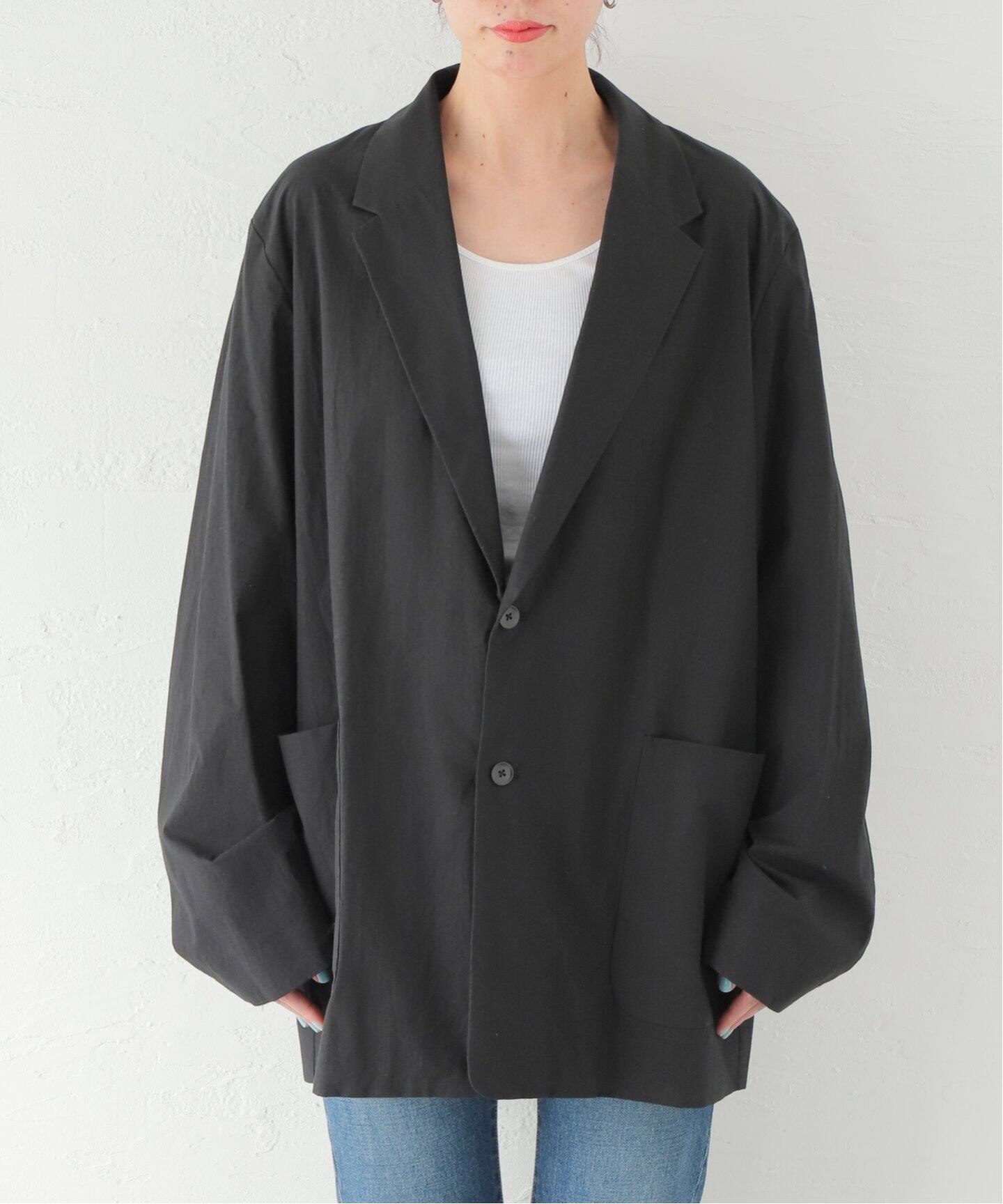 ATON/エイトン】 COTTON TYPEWRITER TAILORED JACKET（テーラード 