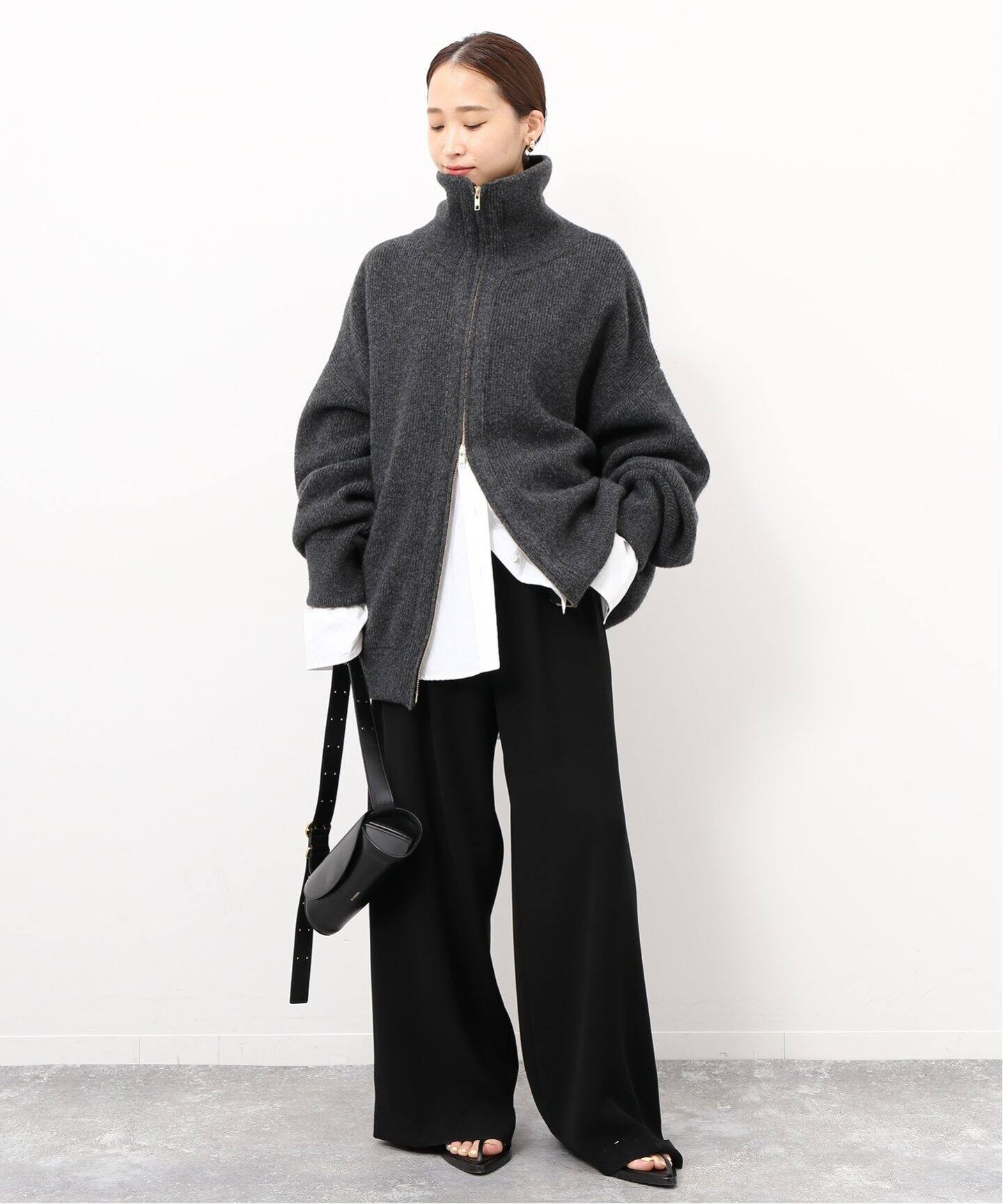 OLBIA ロングジップ ブルゾン（ニット／セーター）｜Deuxieme Classe  