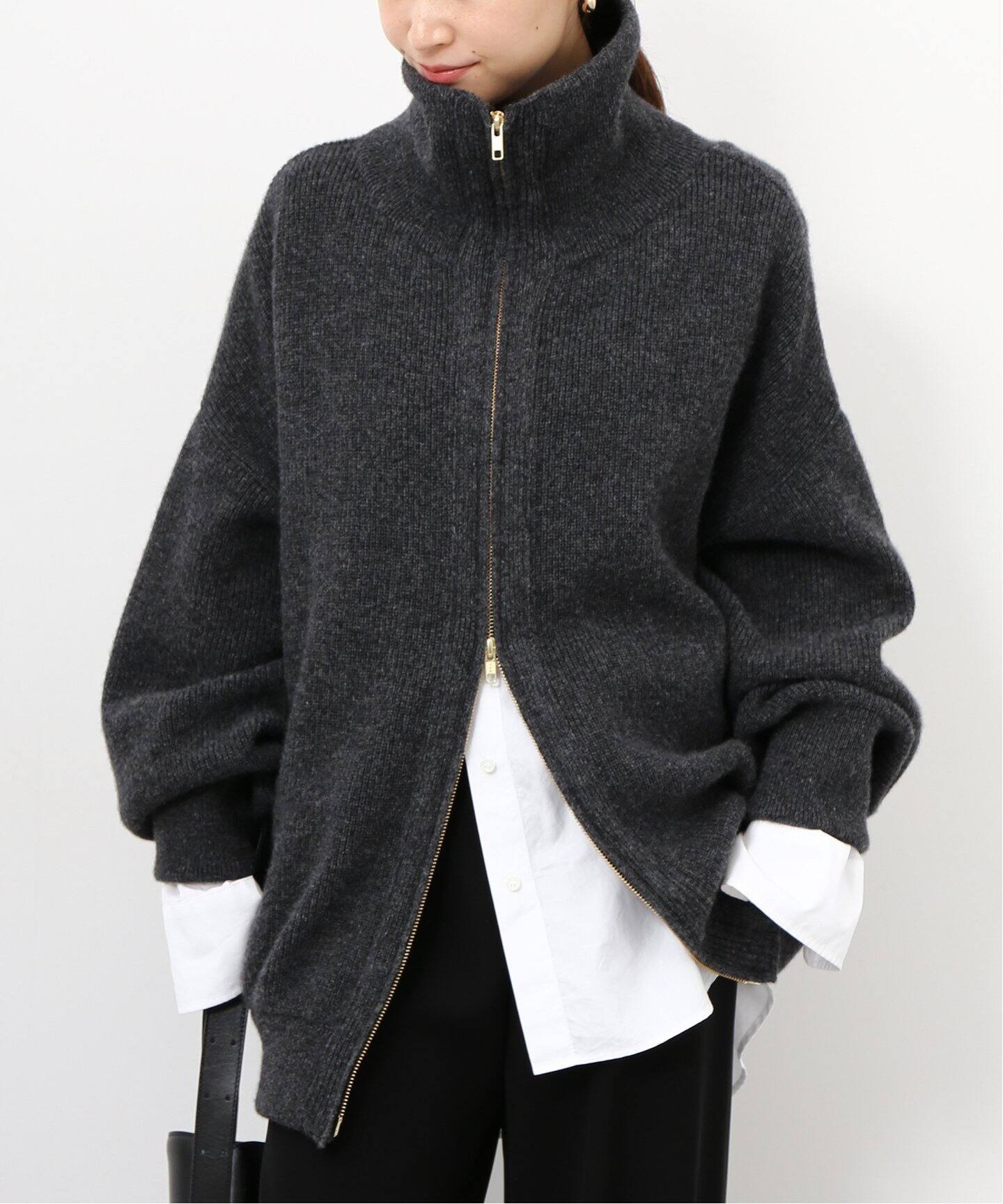 OLBIA ロングジップ ブルゾン（ニット／セーター）｜Deuxieme Classe  