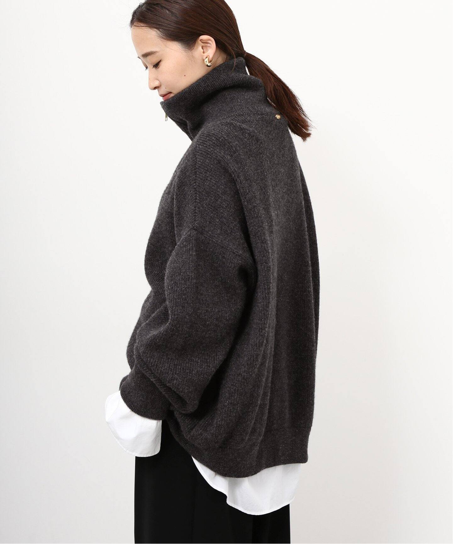 OLBIA ロングジップ ブルゾン（ニット／セーター）｜Deuxieme Classe  